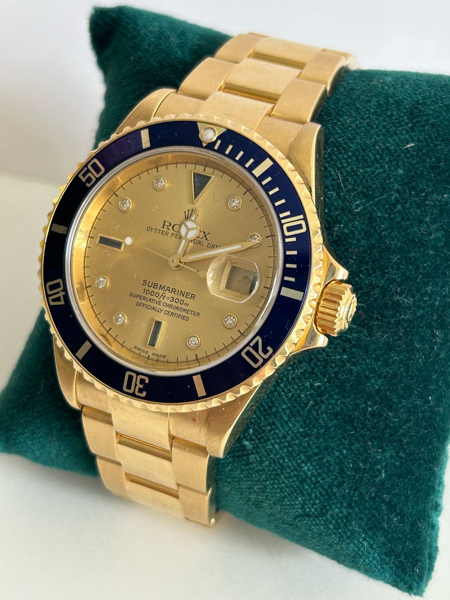 Rolex Submariner 16618 serF serti dial no holes