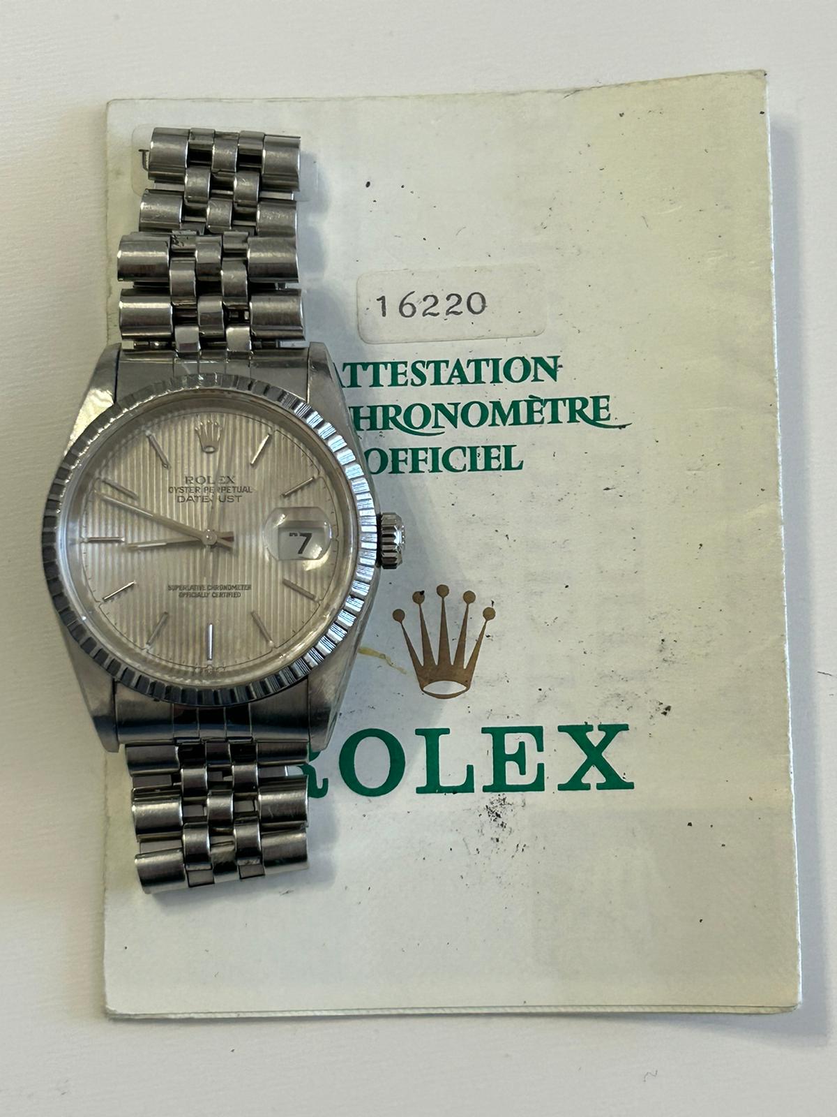 Rolex Datejust 16220 tapisserie dial