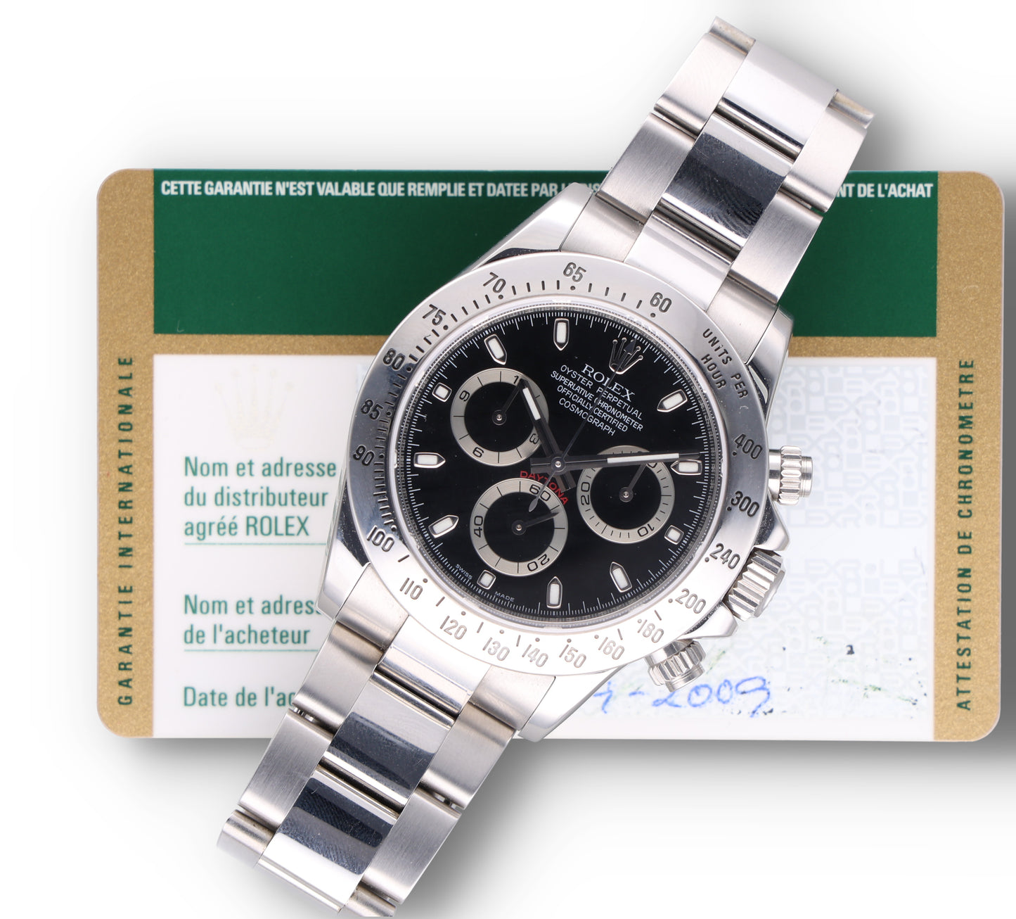 Rolex Daytona 116520 card