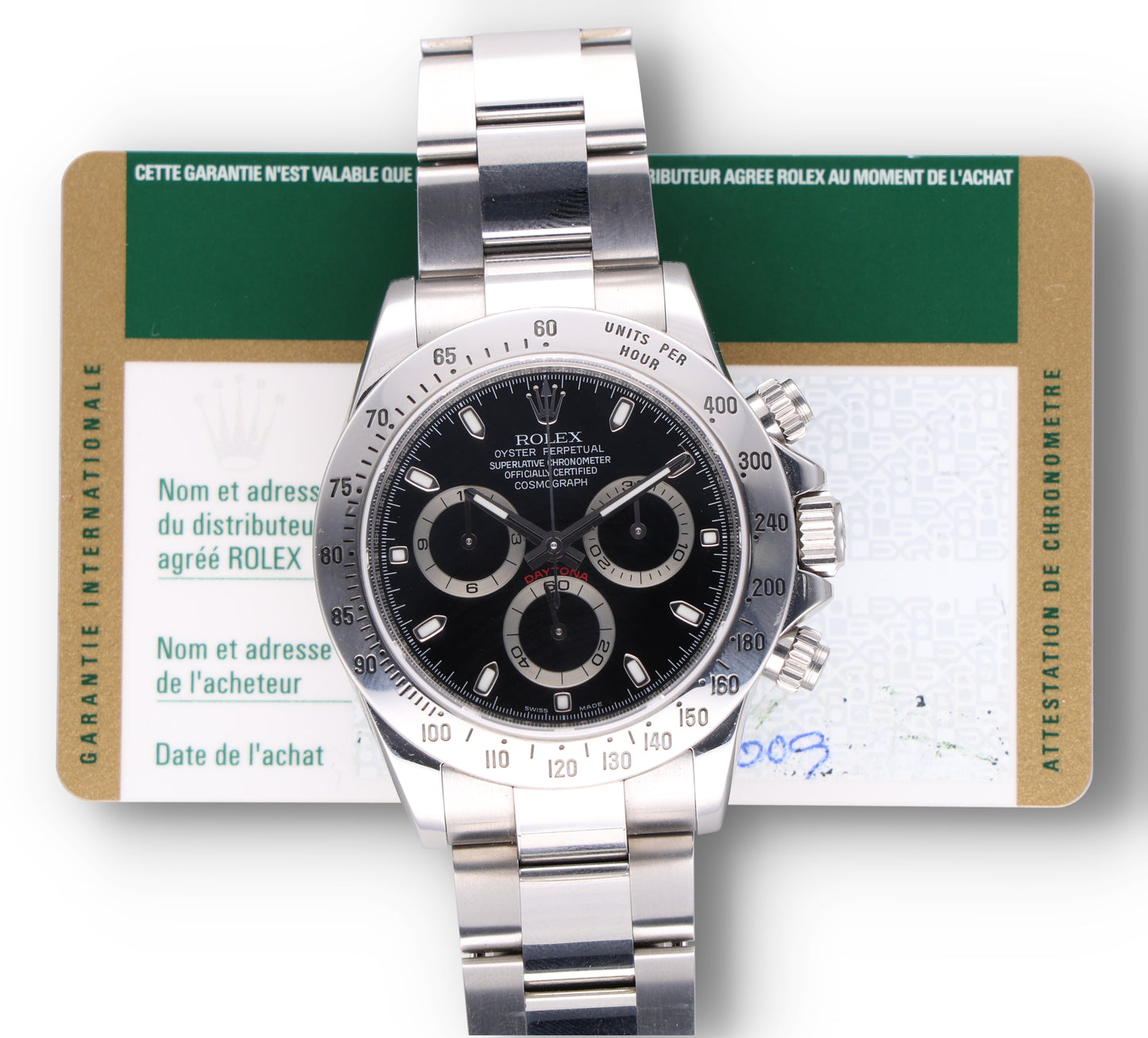 Rolex Daytona 116520 card