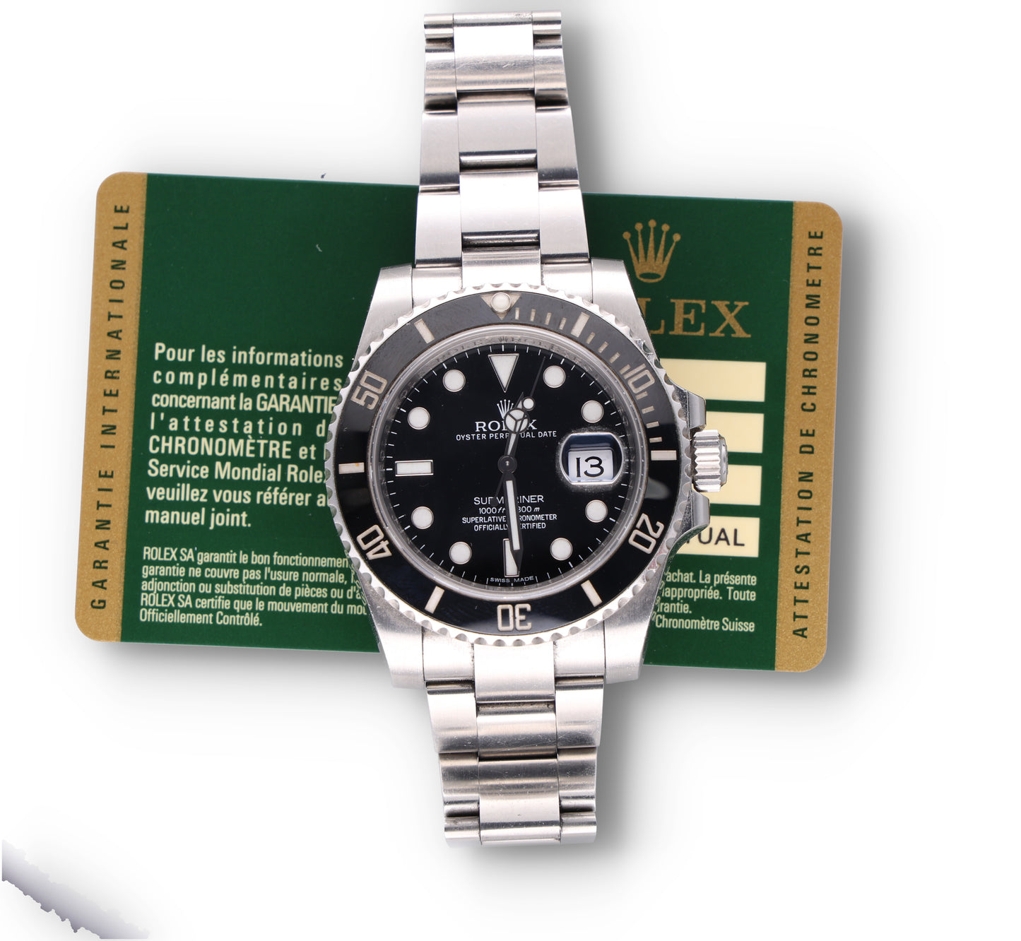 Rolex Submariner 116610LN Card