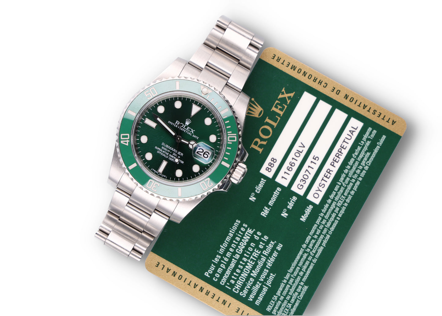 Rolex Submariner Hulk 116610LV G series