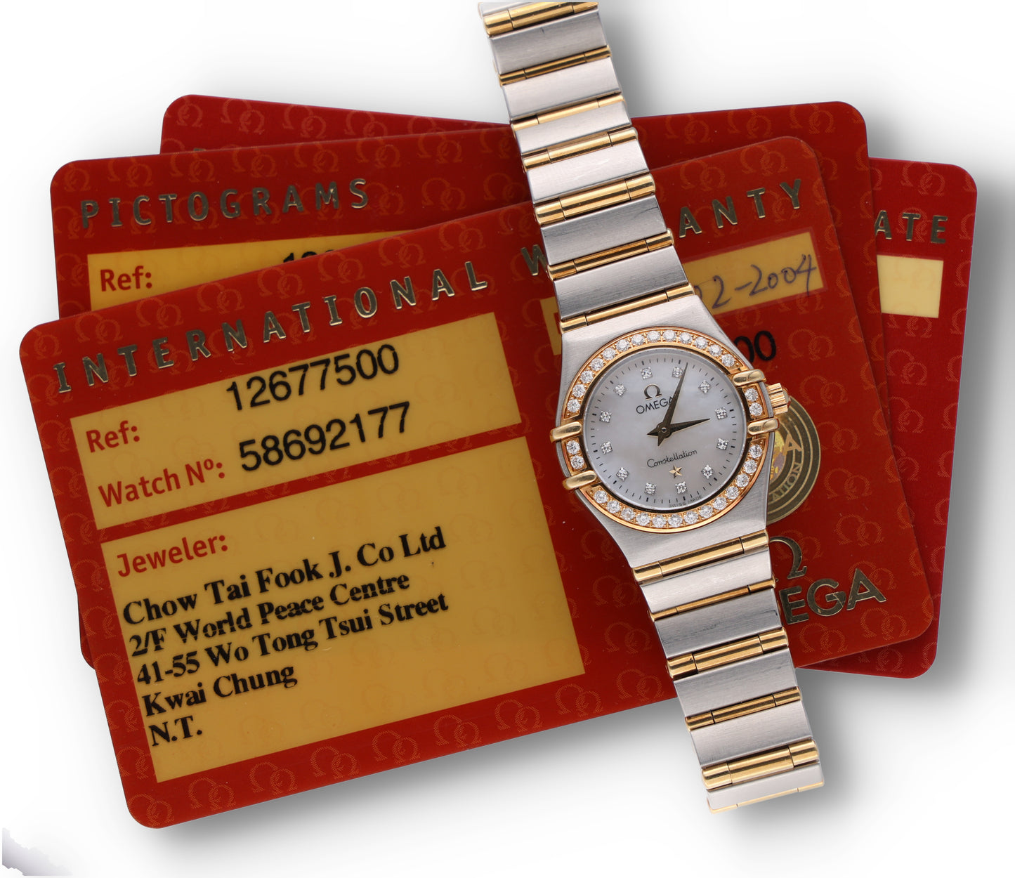Omega constellation 12677500 card