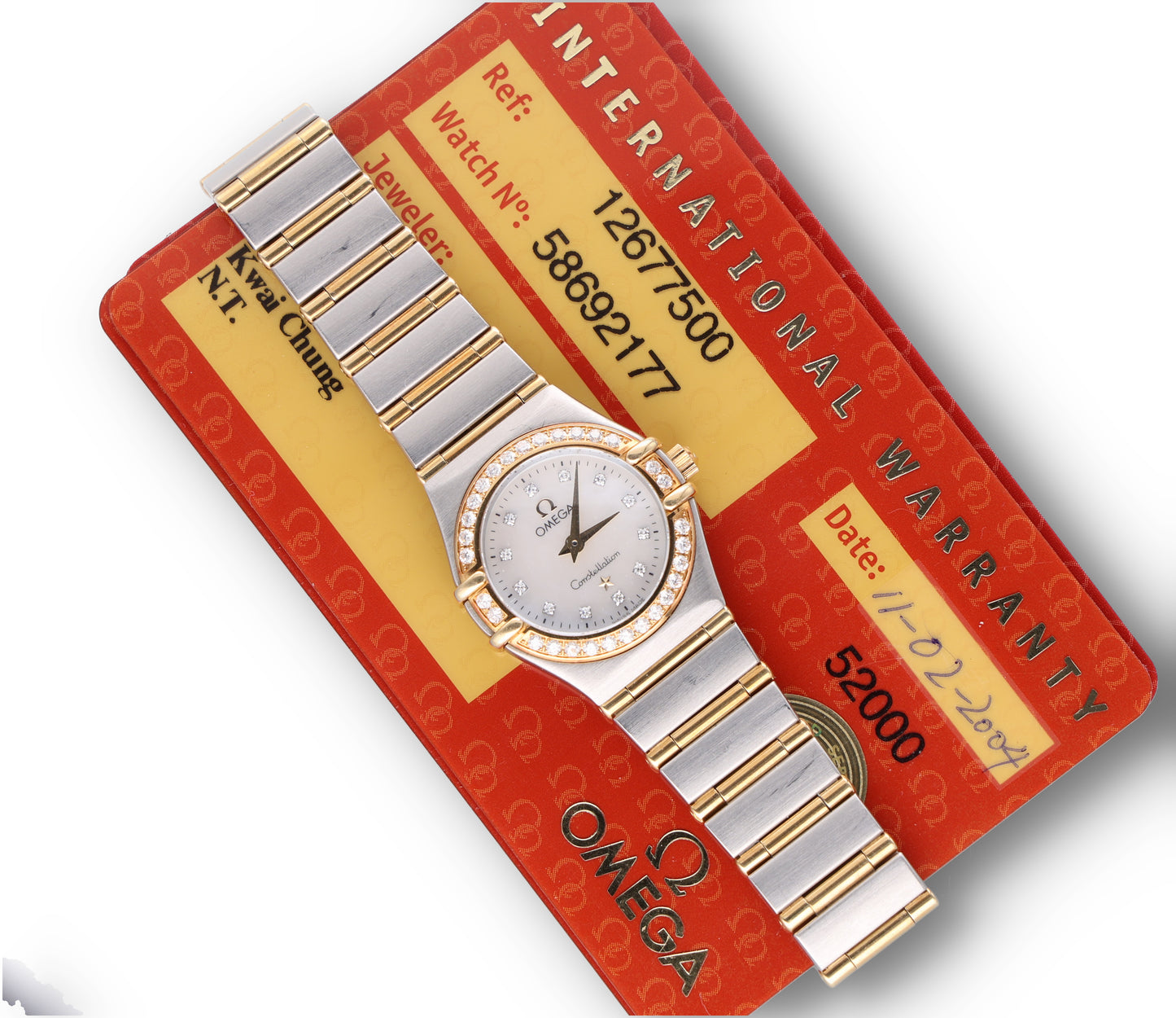 Omega constellation 12677500 card