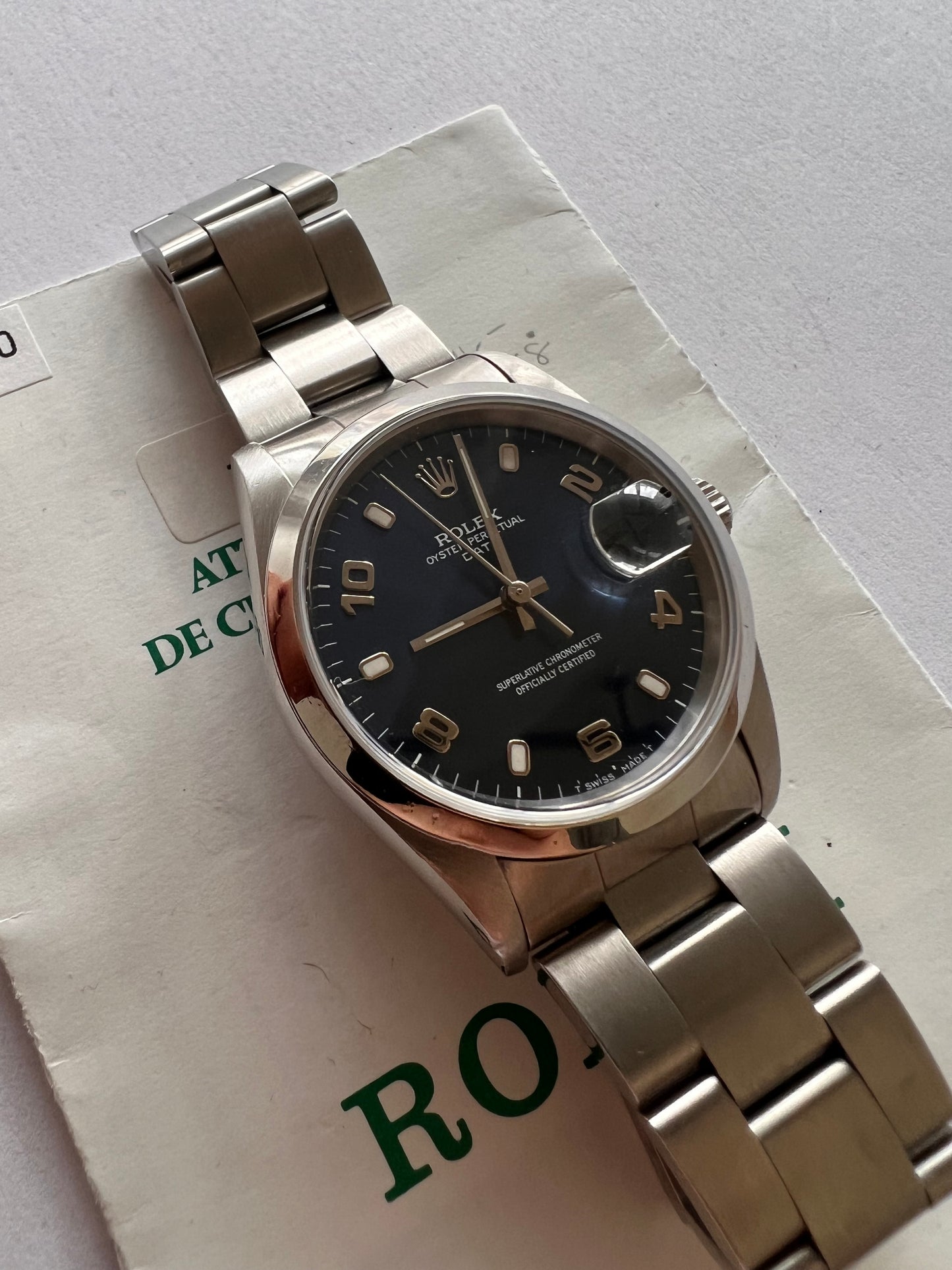 Rolex date 15200 blu dial