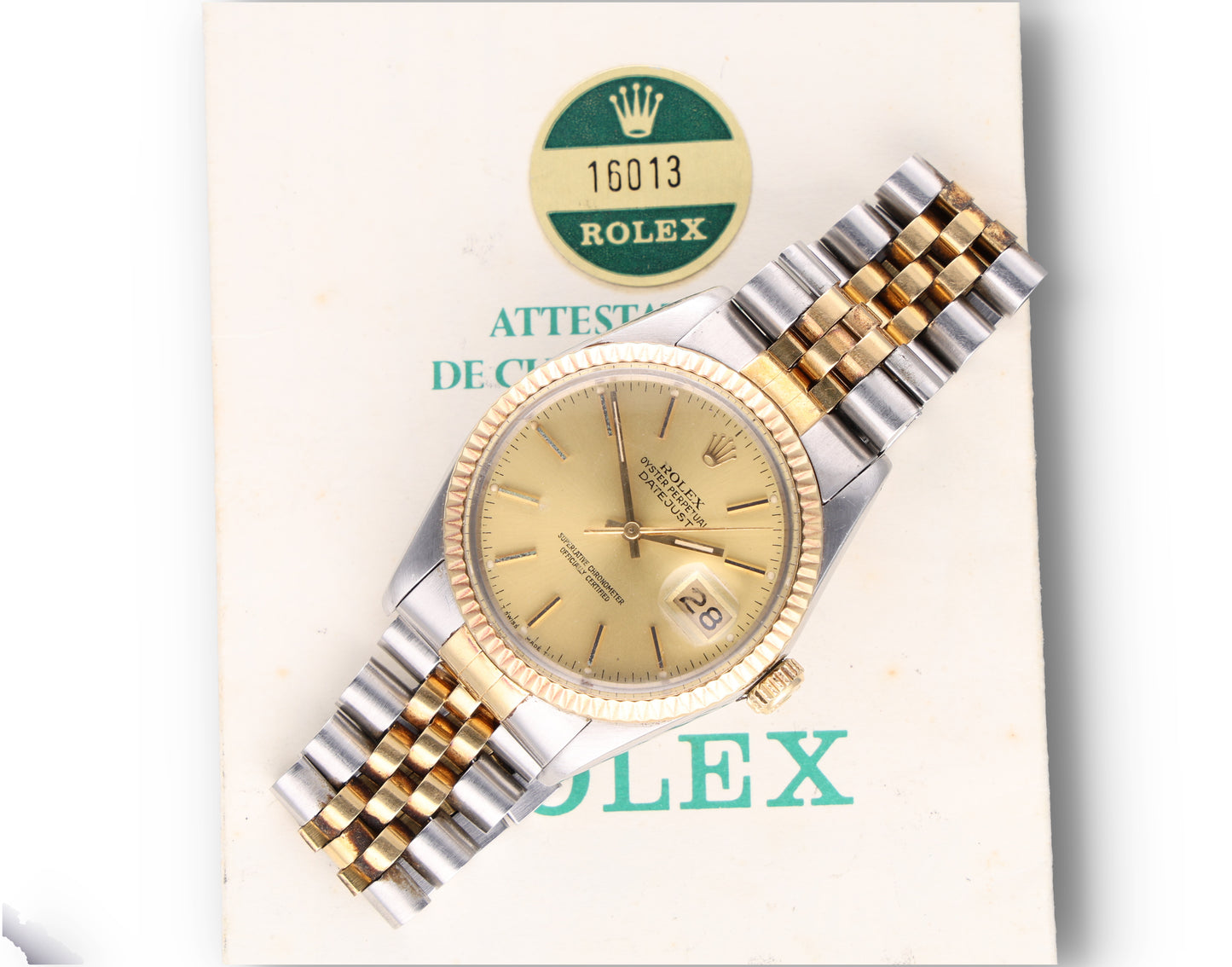 Rolex Datejust 16013 paper