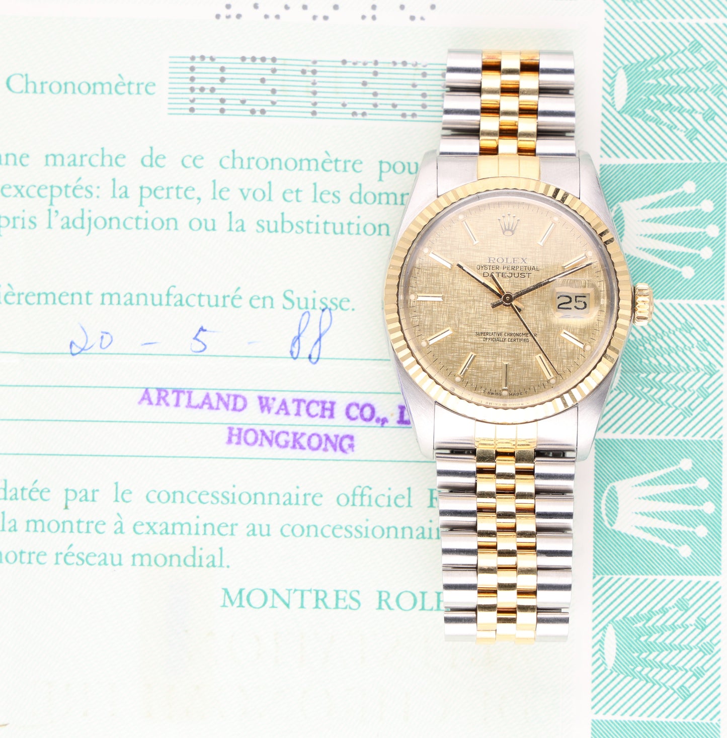Rolex 16013 Paper linen dial