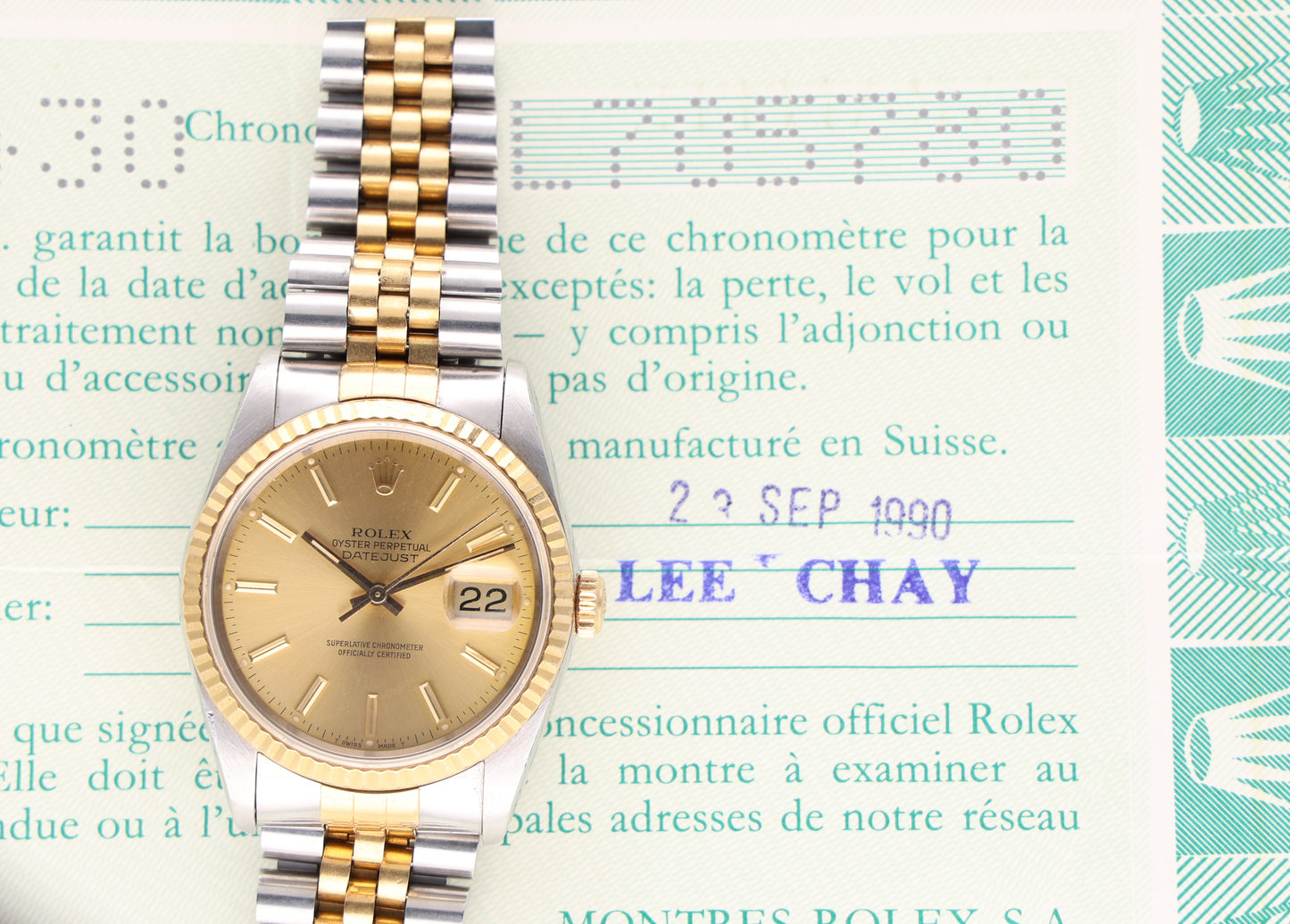 Rolex datejust 16233 L7