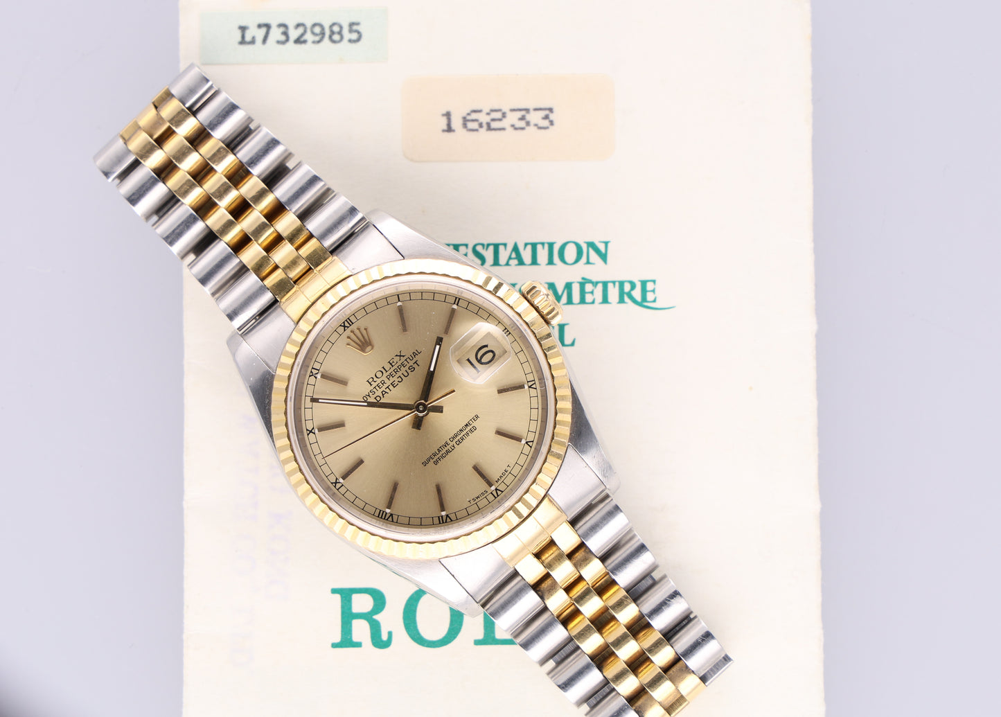Rolex datejust 16233