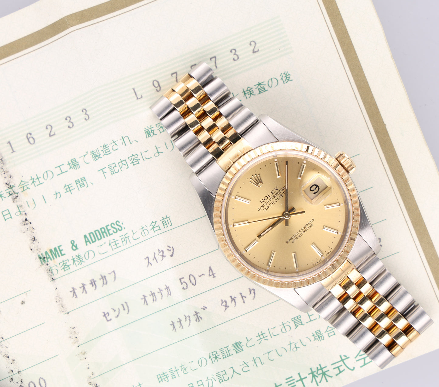 Rolex datejust 16233