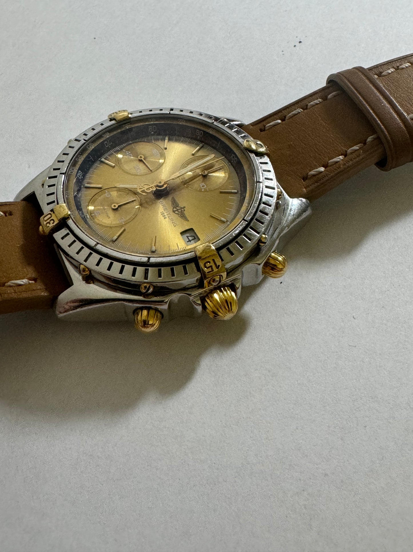 Bristling chronomat gold dial