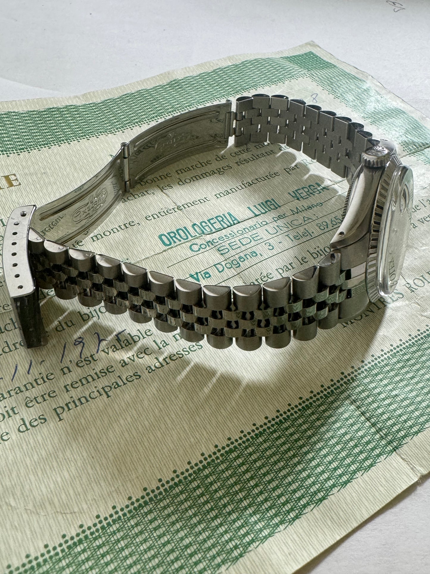 Rolex datejust 1603 paper