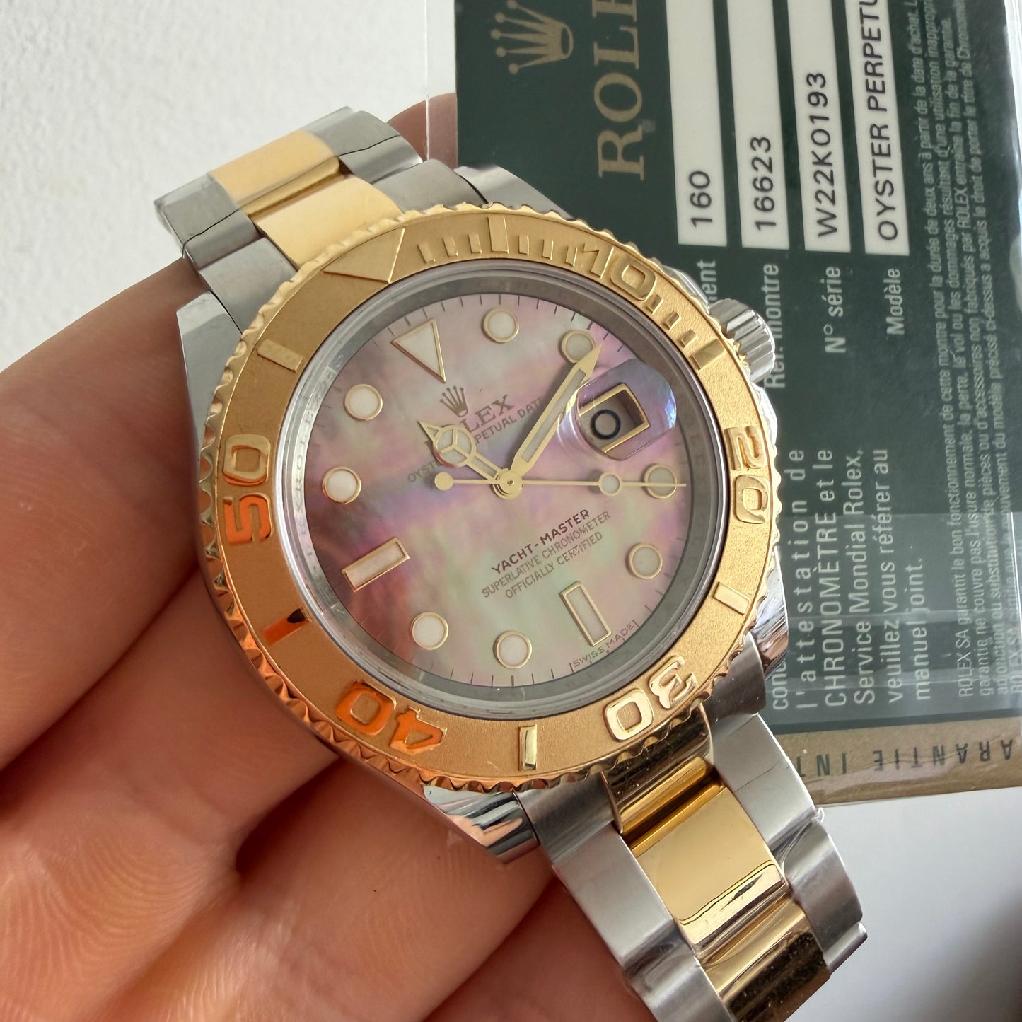 Rolex 116623 mother of pearl tahiti