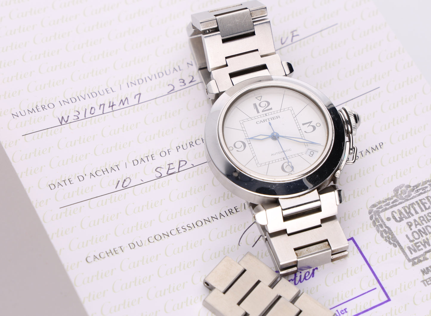 Cartier Pasha 2324 paper