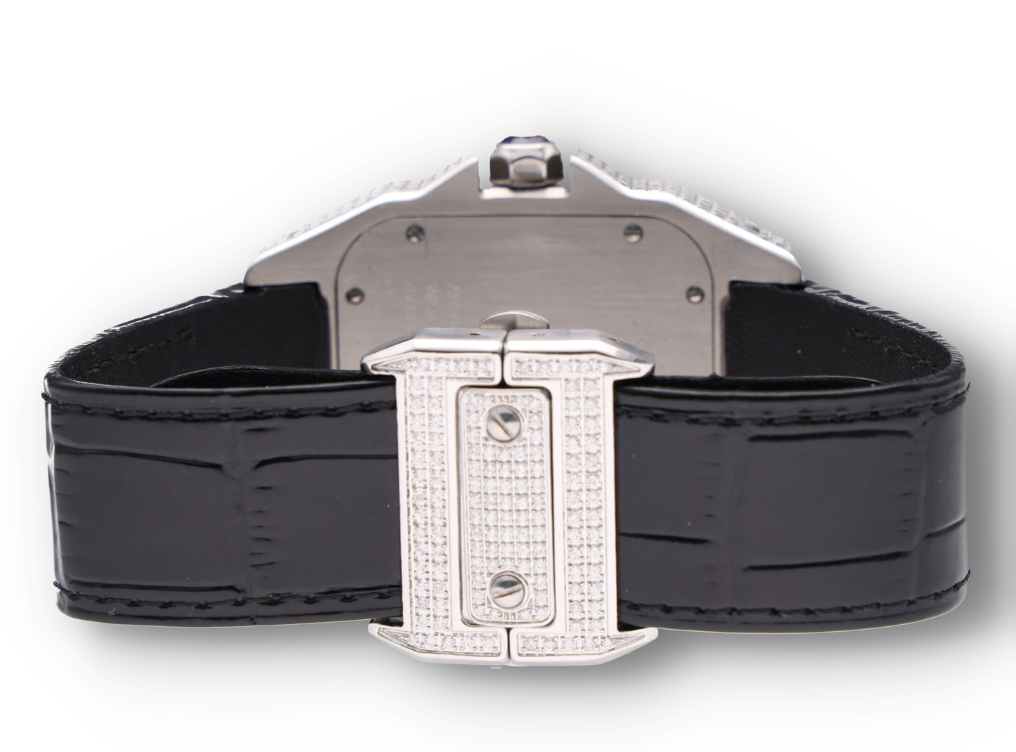Cartier santos 2658 custom diamonds