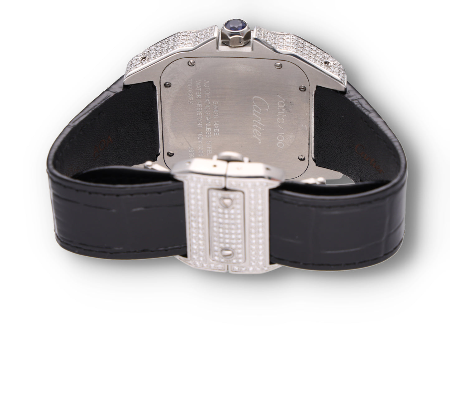 Cartier santos 2658 custom diamonds
