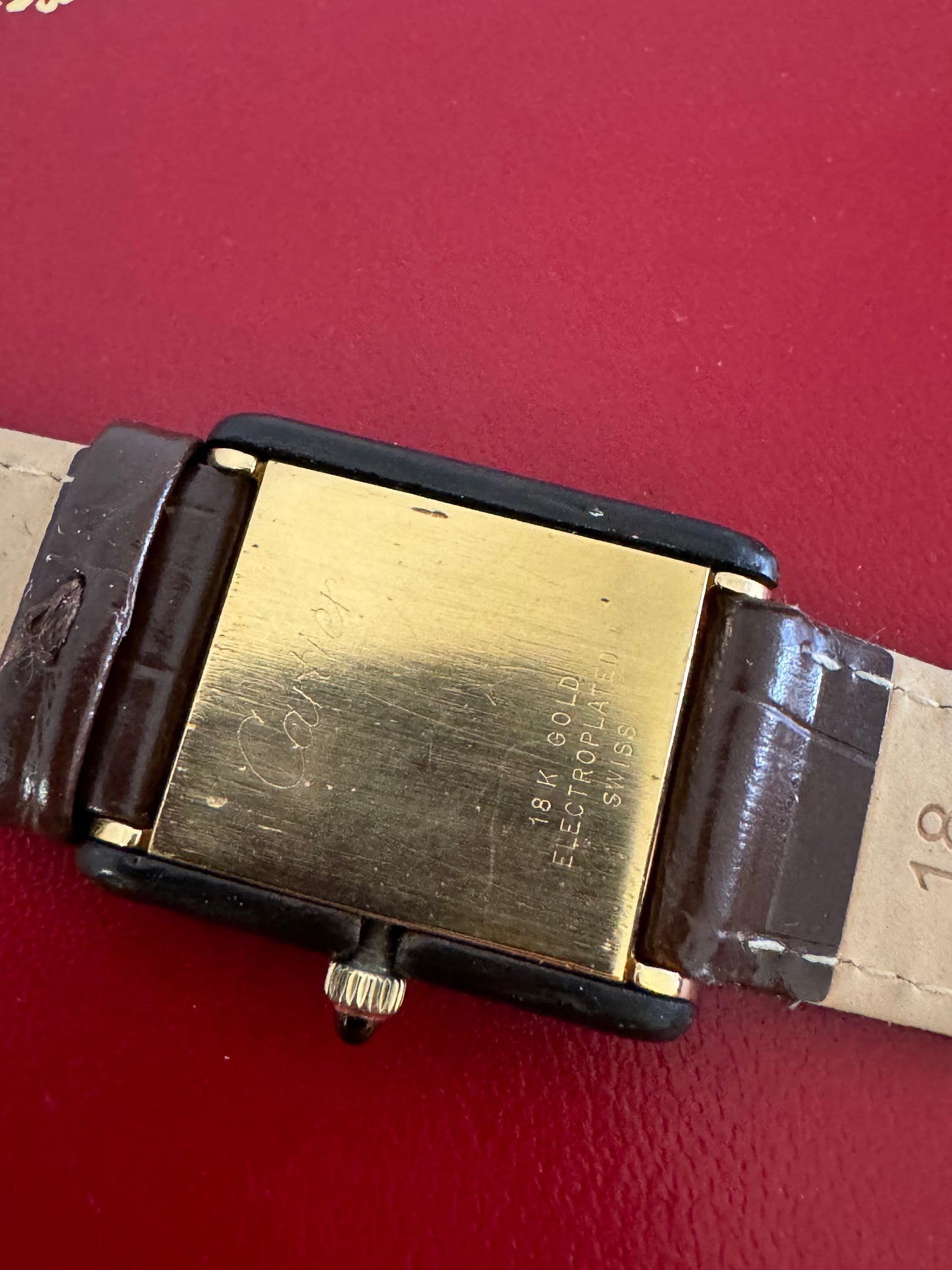 Cartier tank manual wood
