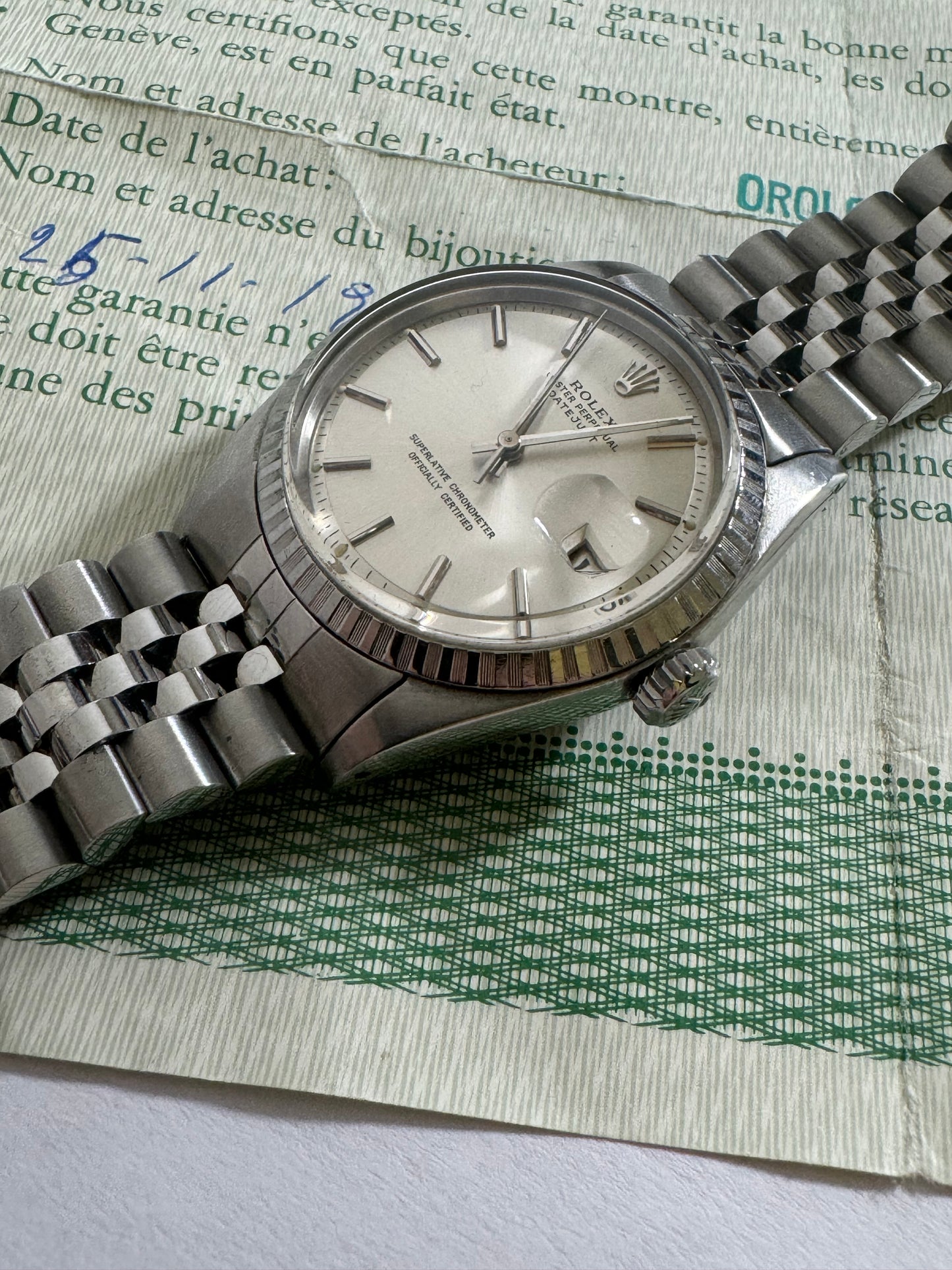 Rolex datejust 1603 paper