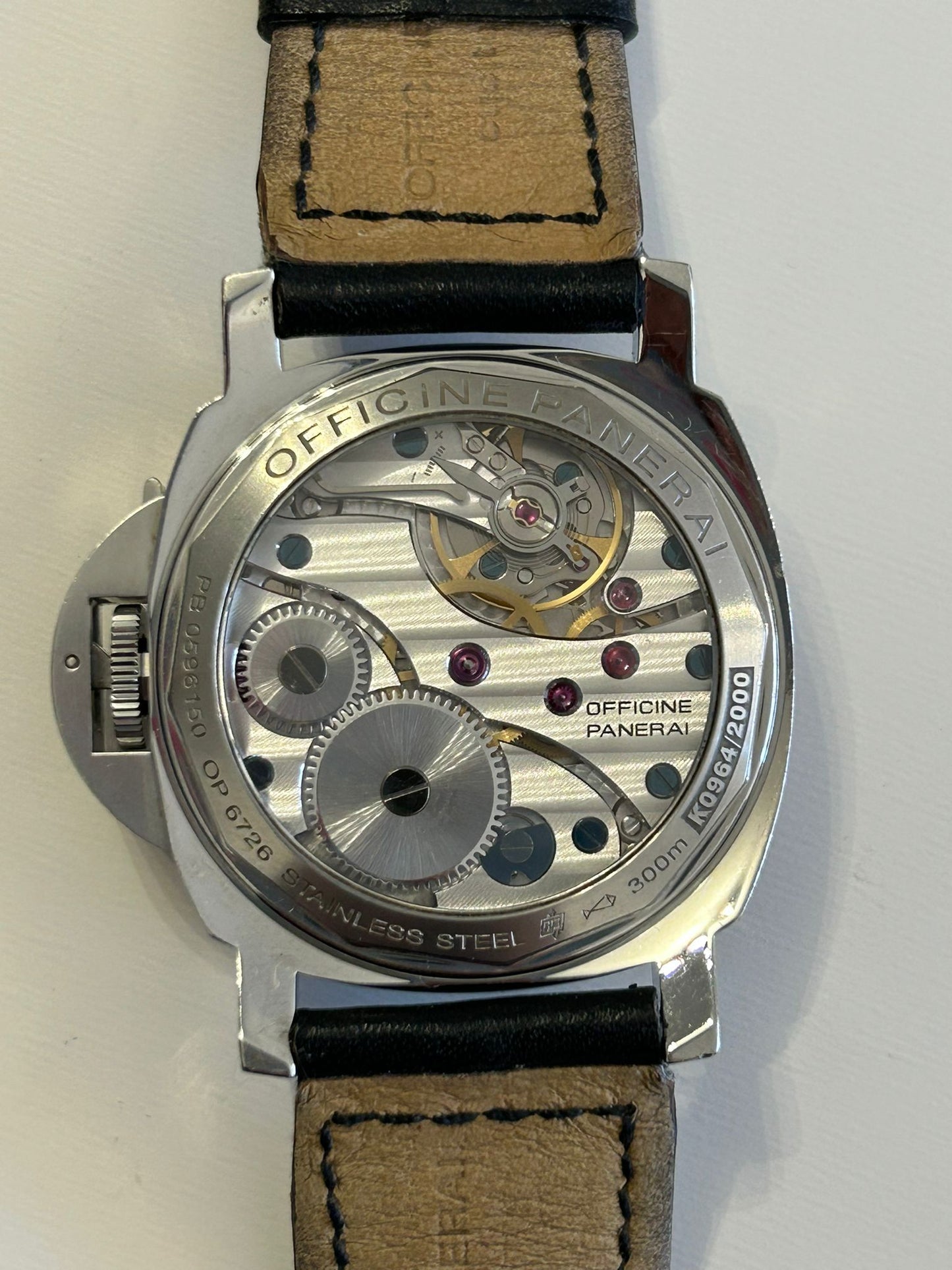 Panerai PAM00112 Luminor Marina open back