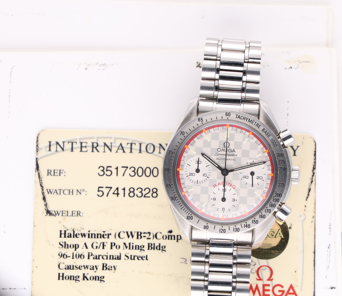 omega Speedmaster Schumacher card 35173000 (Copy) (Copy)