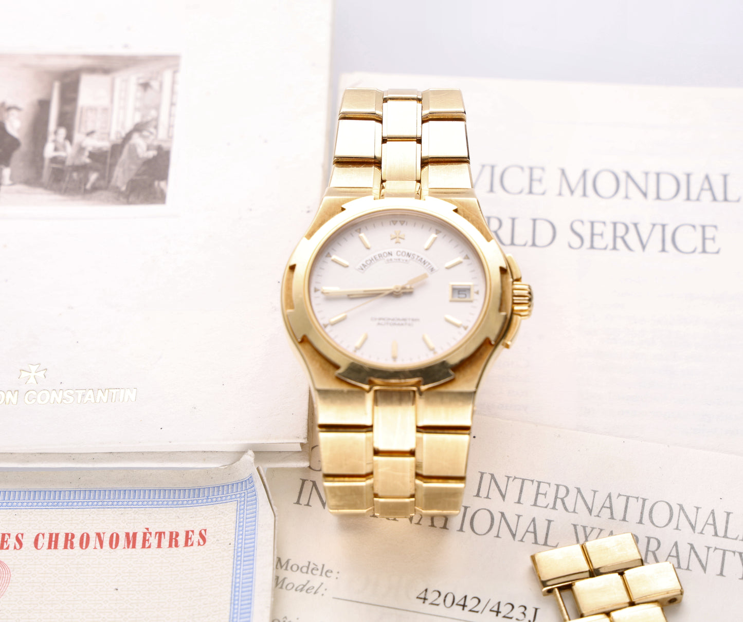 Vacheron constantin overseas 42042 gold full set unpolish