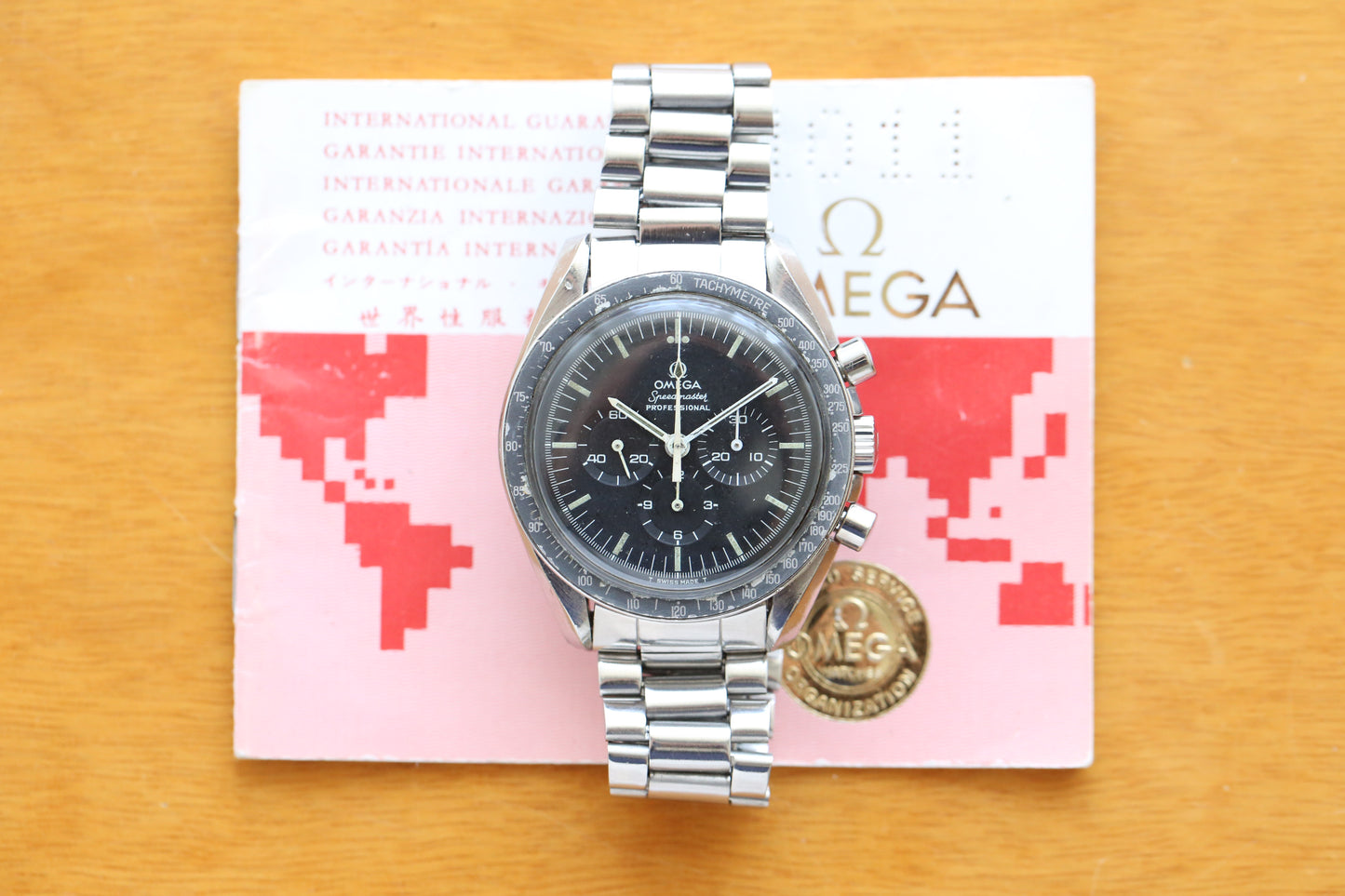 Omega Speedmaster 145.022 long S and R original paper