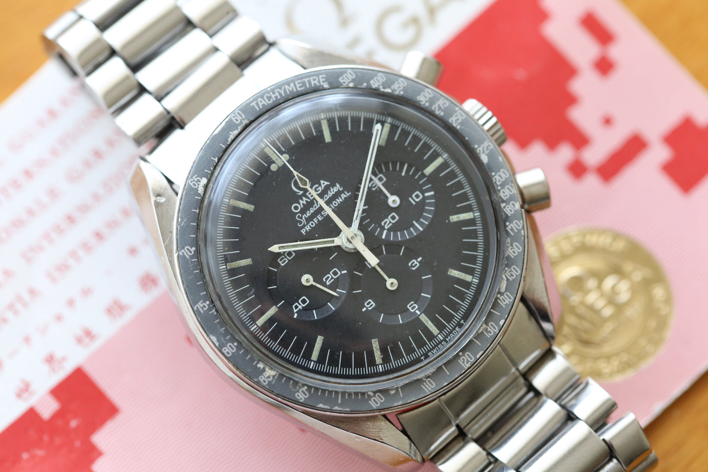 Omega Speedmaster 145.022 long S and R original paper
