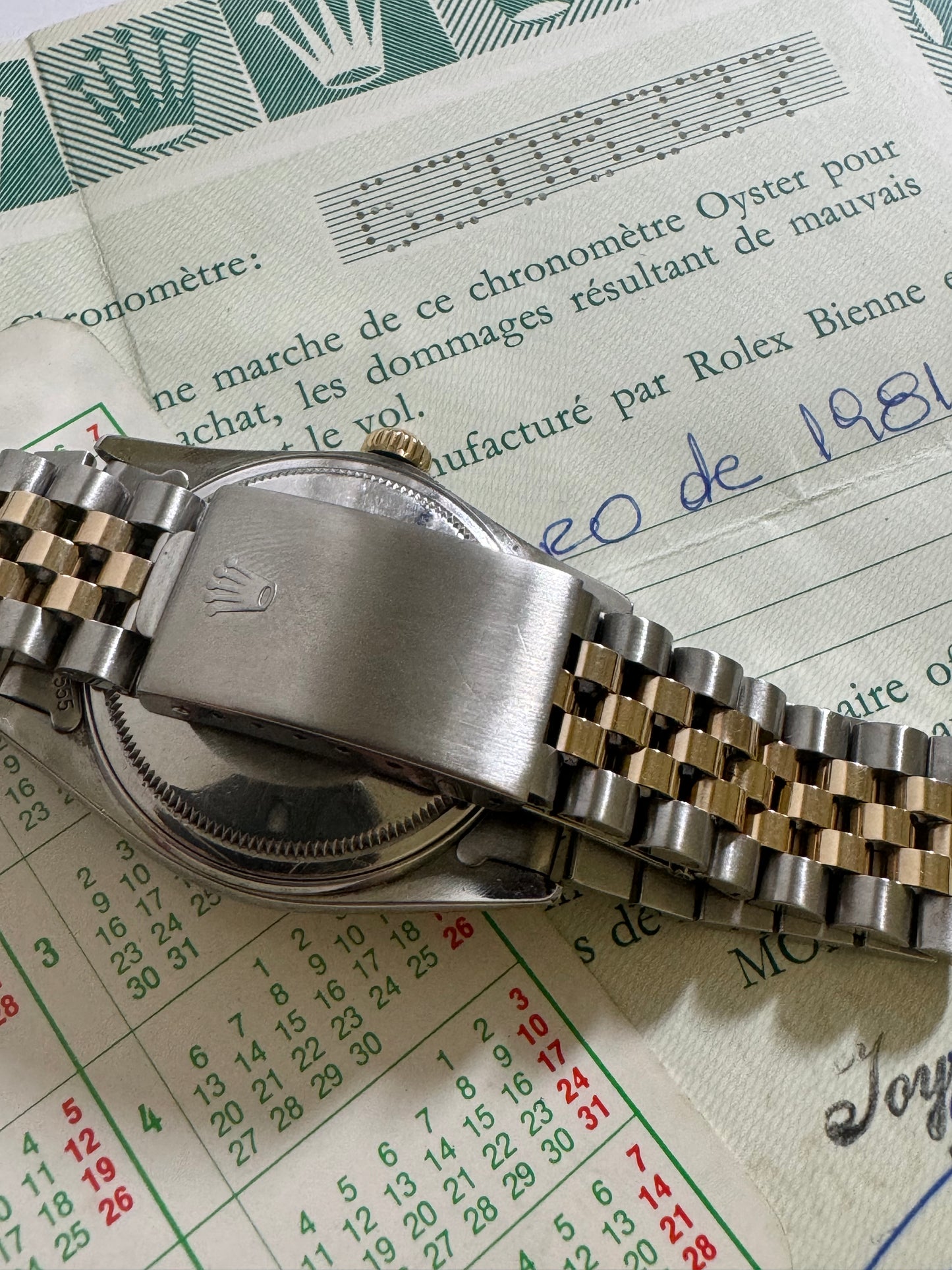Rolex datejust 1601 paper Buckley dial
