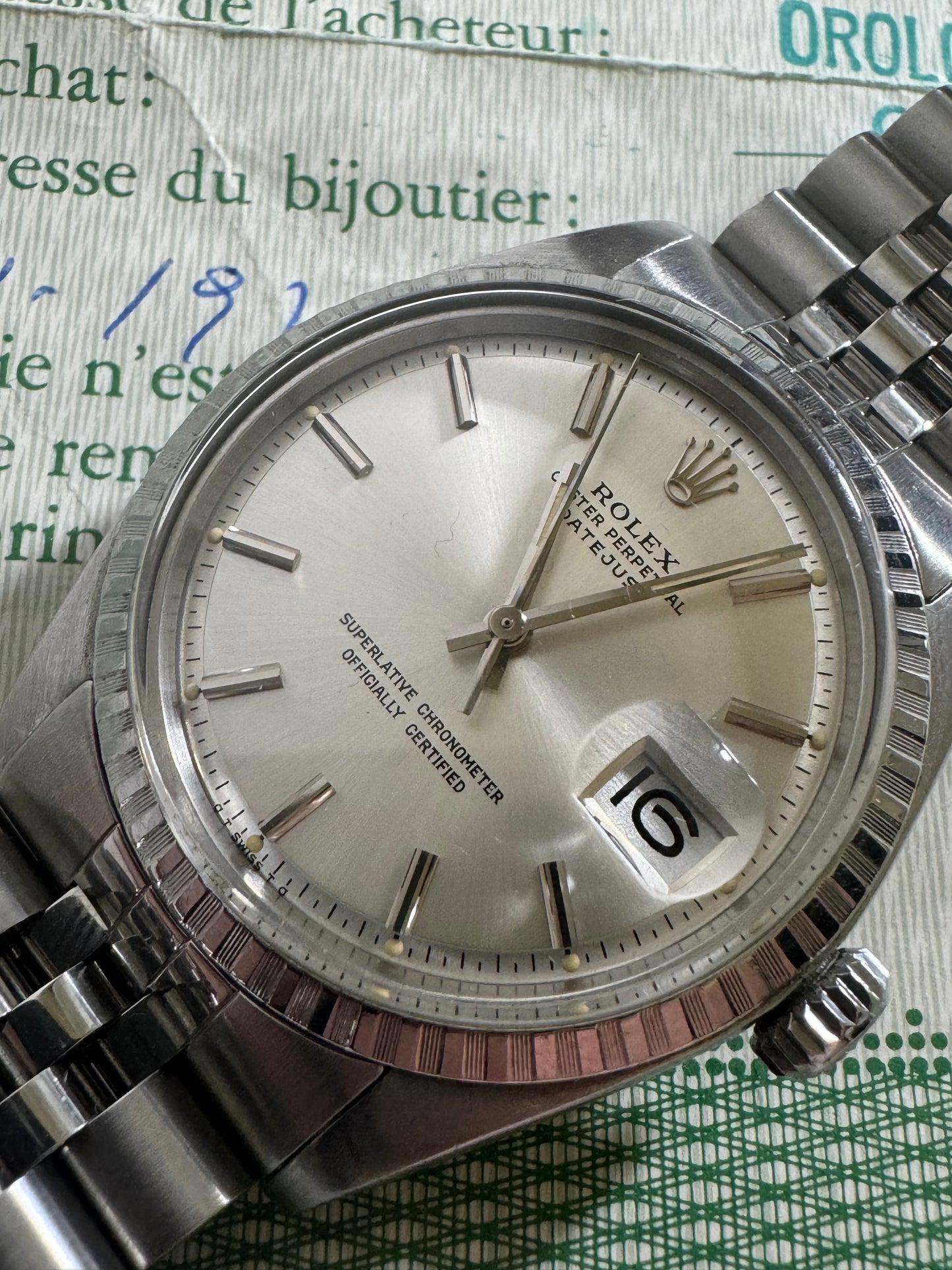 Rolex datejust 1603 paper