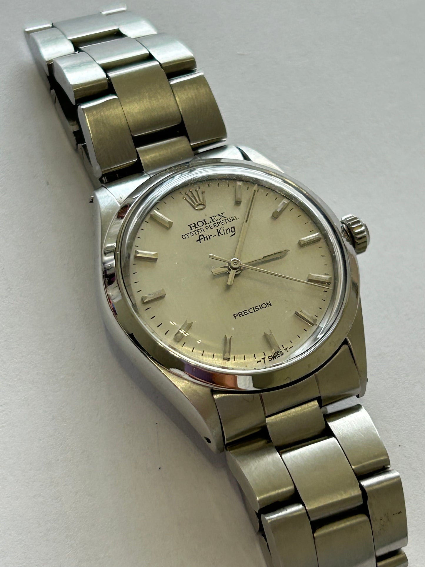 Rolex air king 5500 gray dial