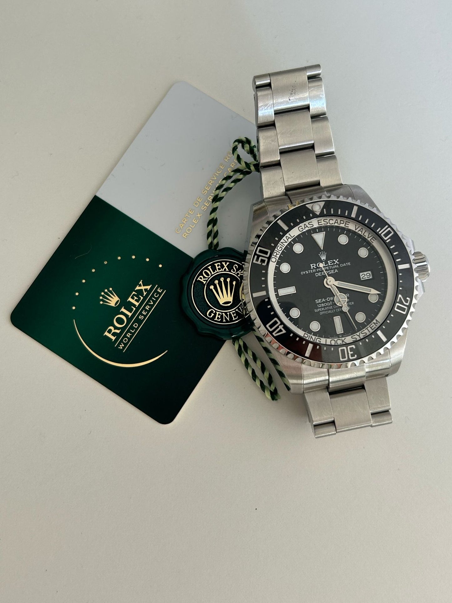Rolex seadweller 126600 service card