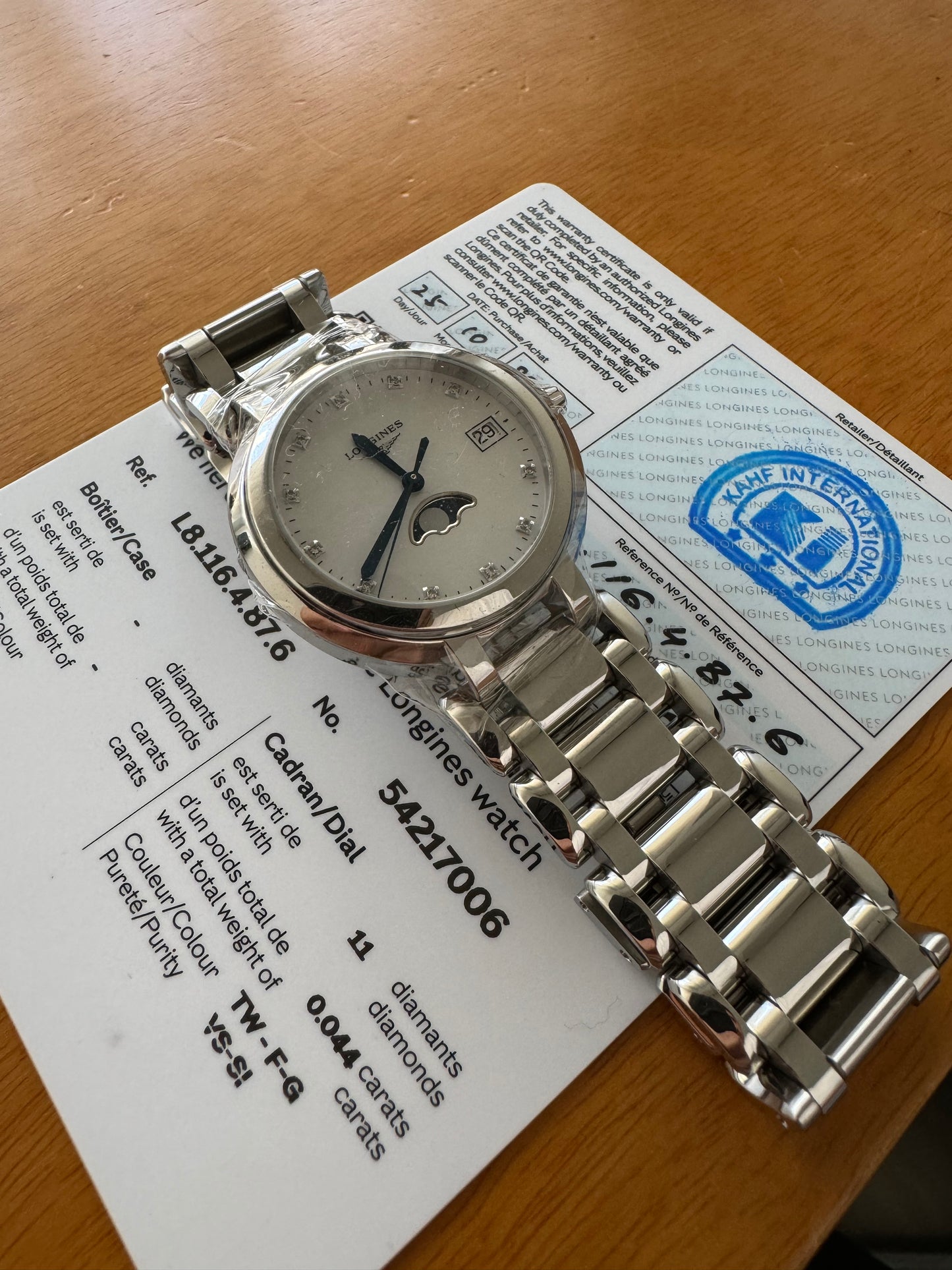 Longines Prima Luna Stainless White Quartz L8.116.4.71.6
