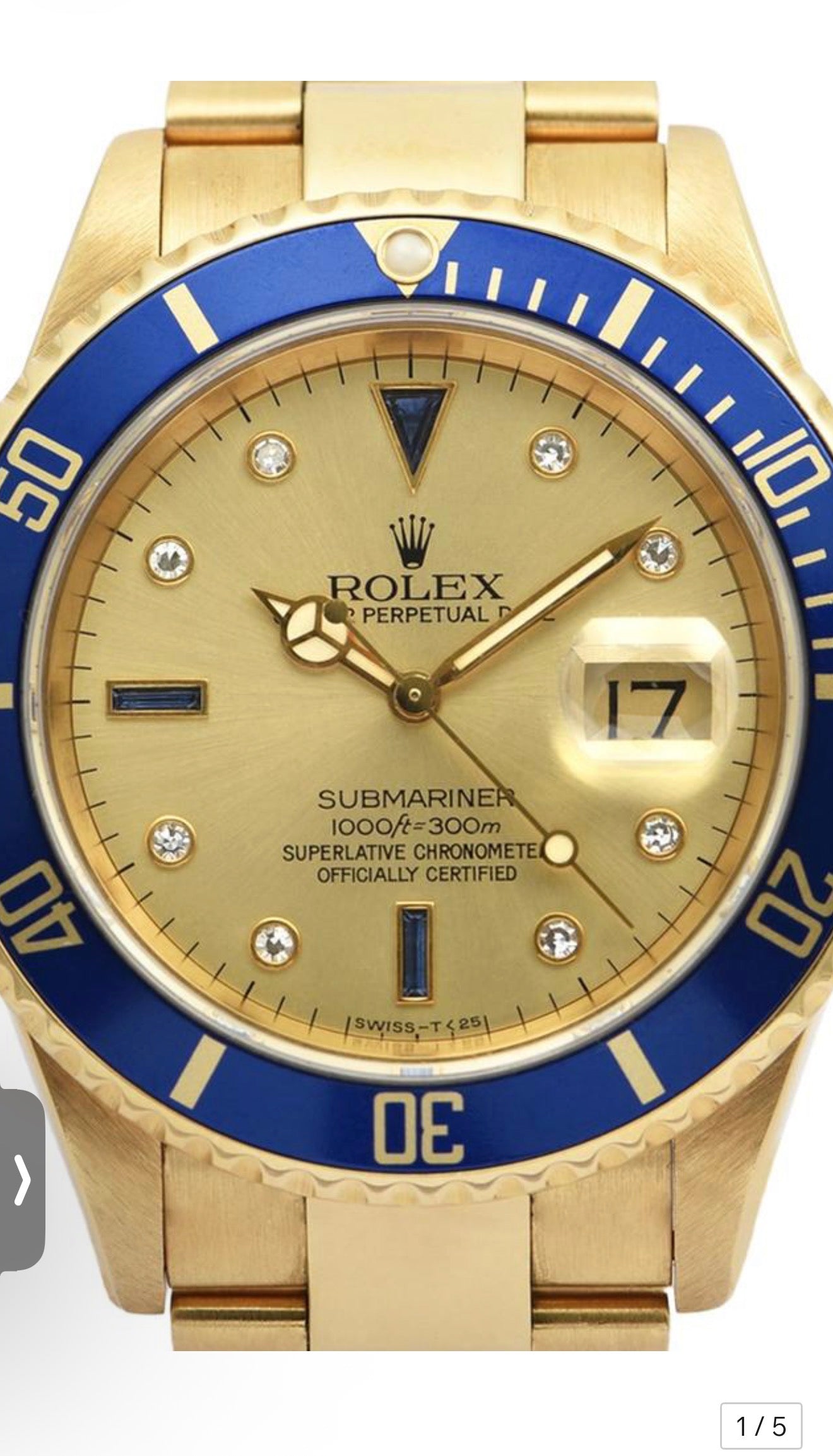 Rolex setti 16528 dial