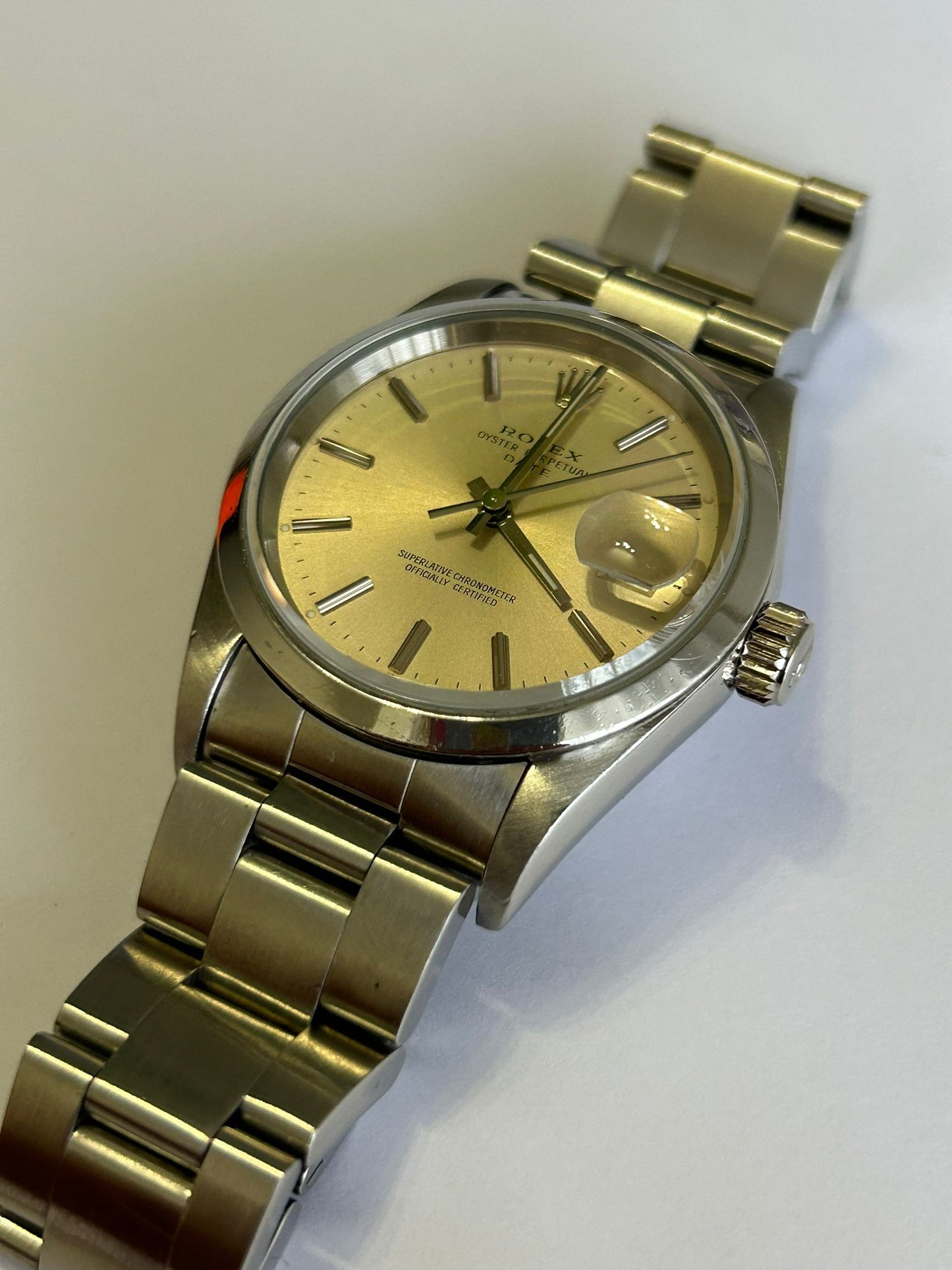 Rolex date 15000 34 mm cassa senza fori