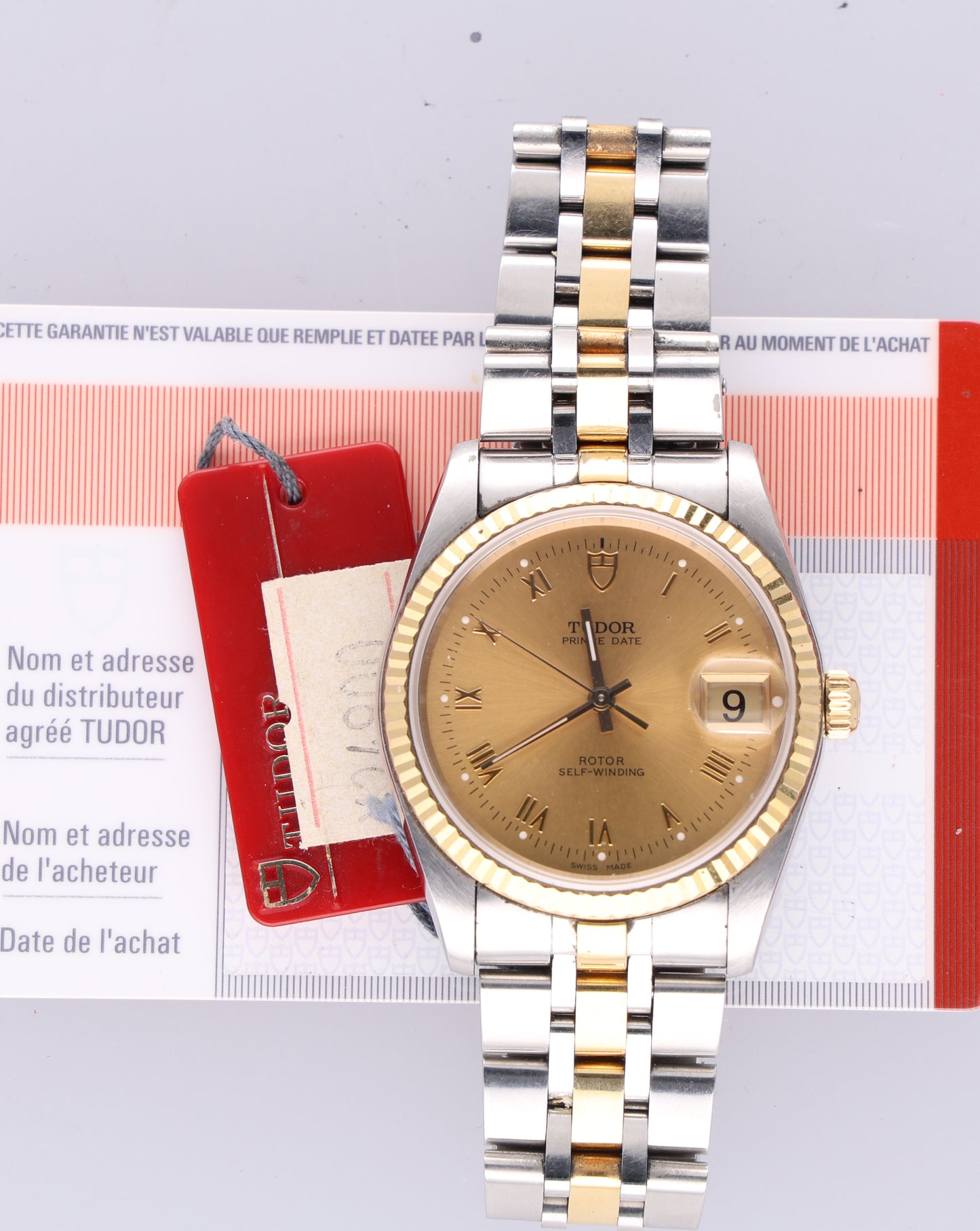 TUDOR 74033 34mm paper gold bezel