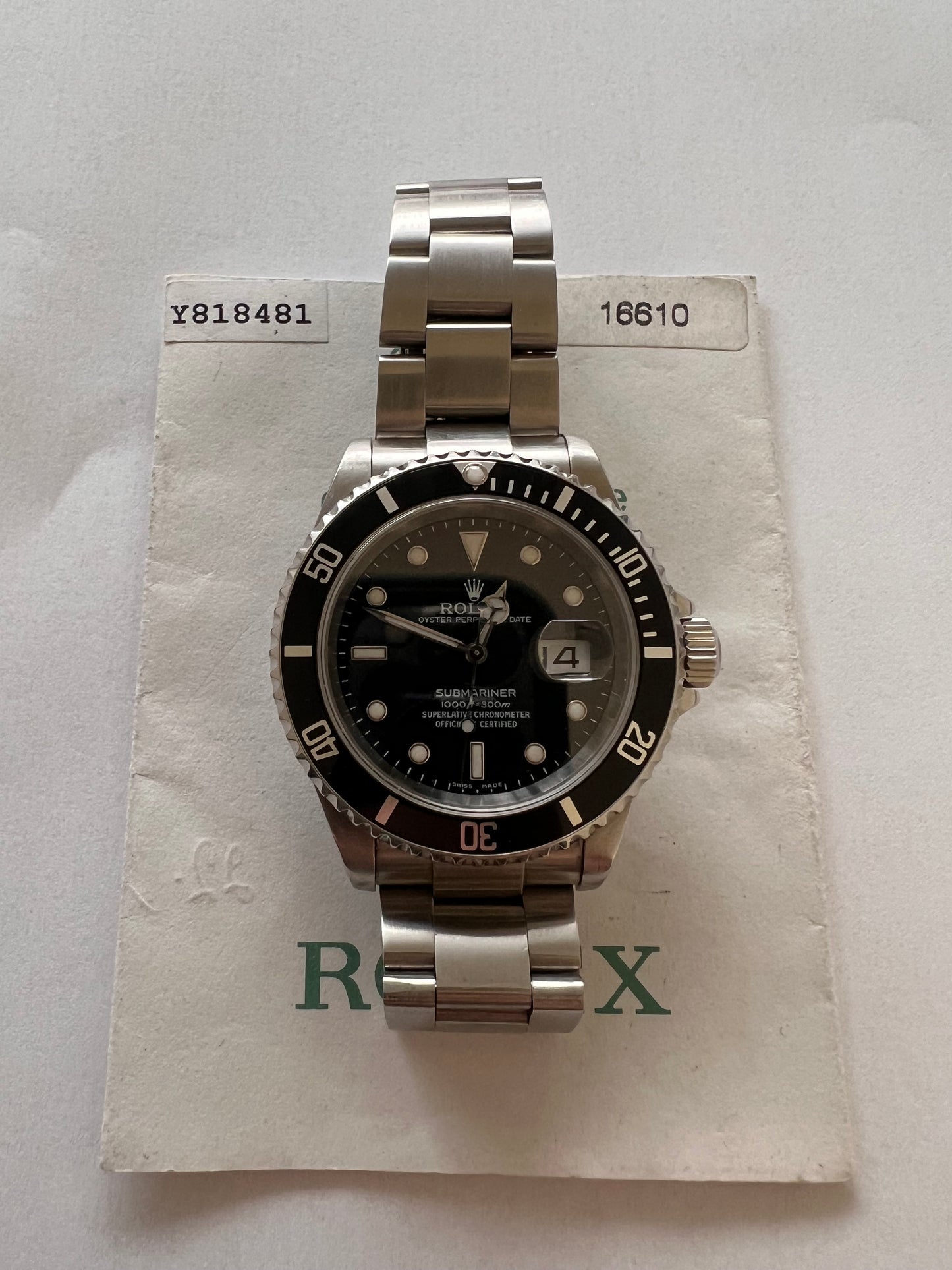 Rolex Submariner 16610 from 2004 full set
