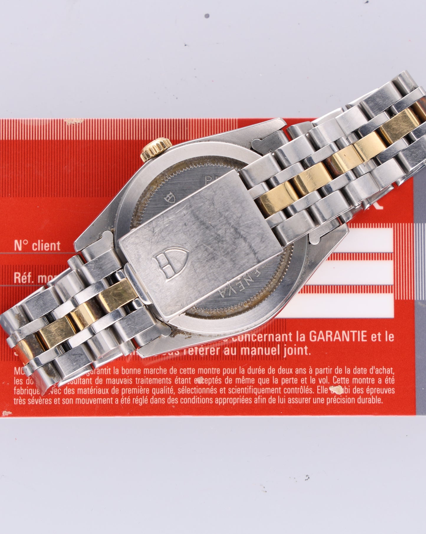 TUDOR 76213 36mm paper gold bezel linen