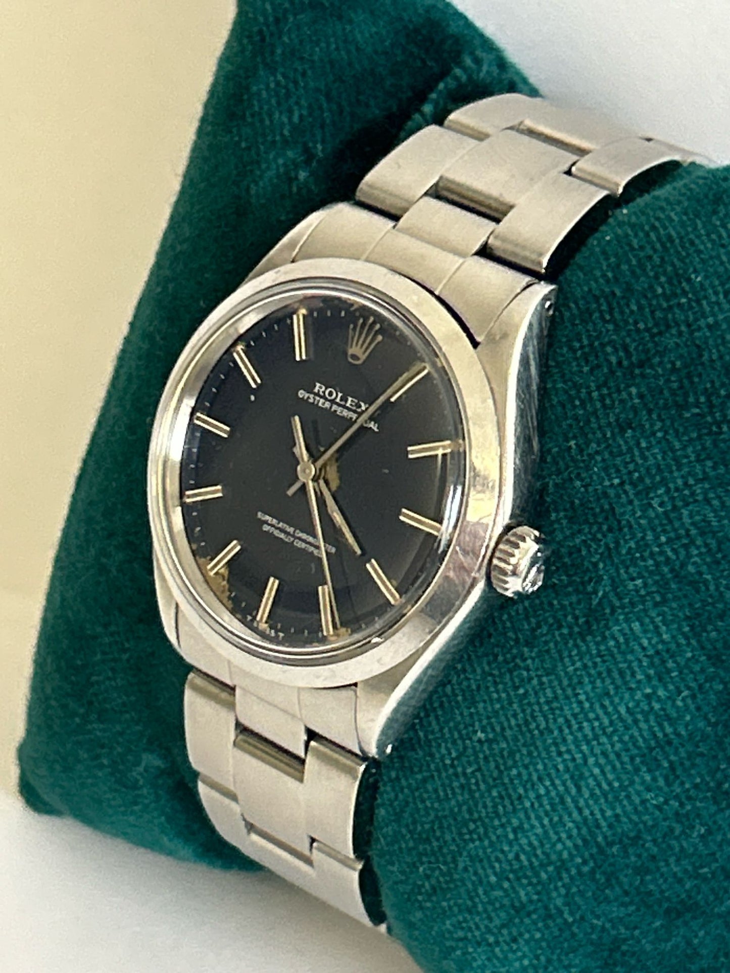Rolex date 1002 automatic 34 mm blu dial