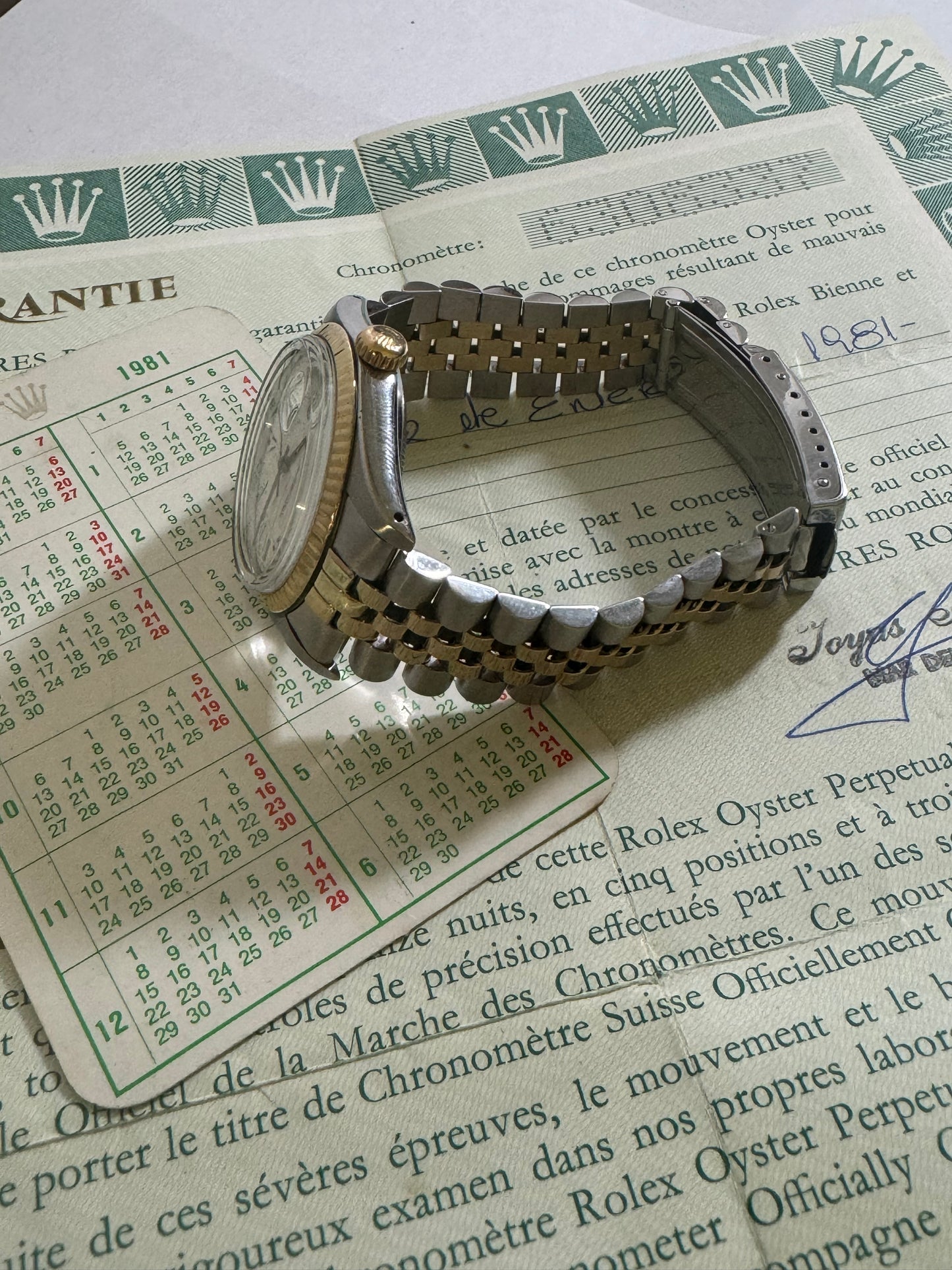 Rolex datejust 1601 paper Buckley dial