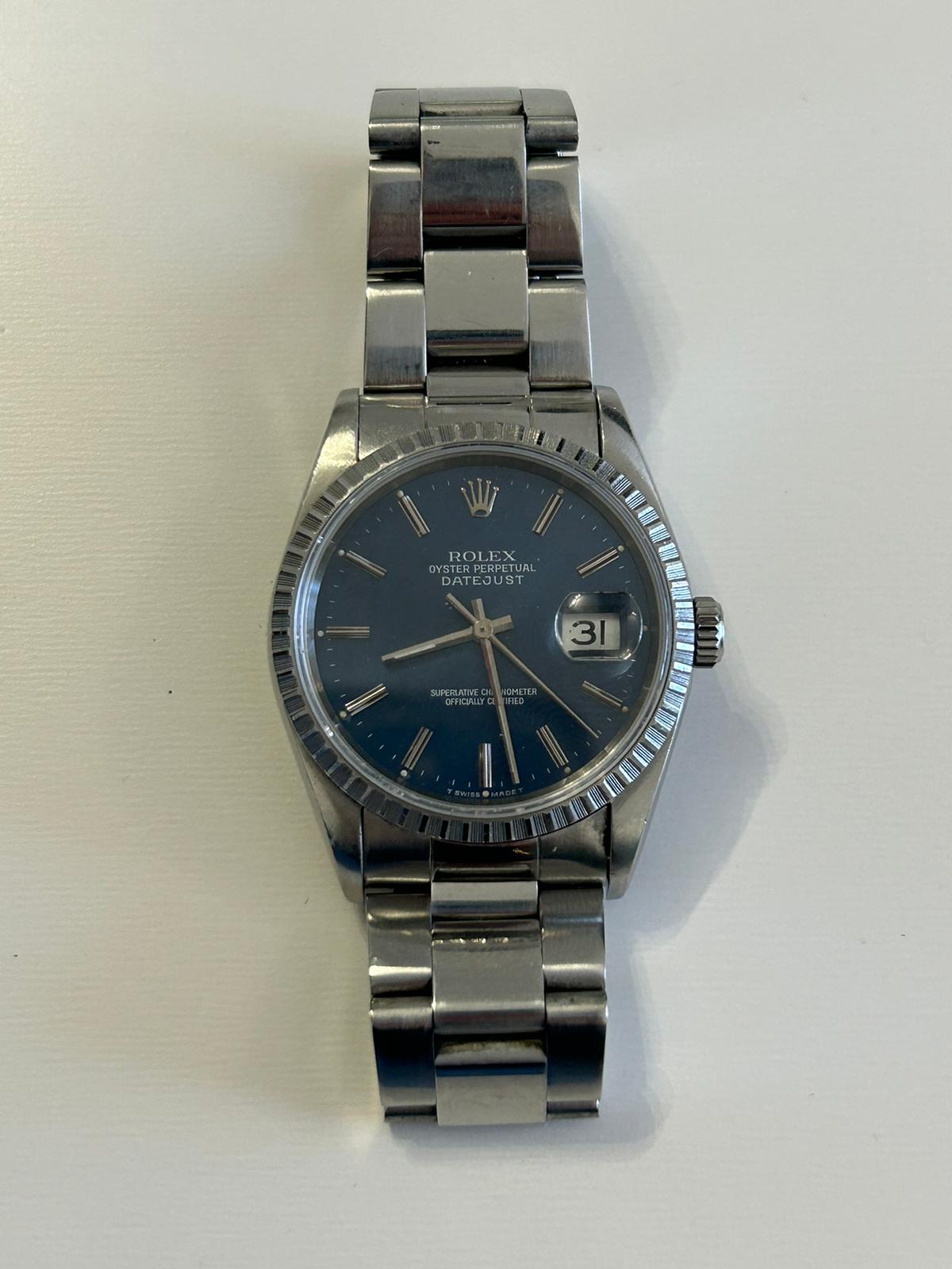 Rolex Datejust 16220 blu dial