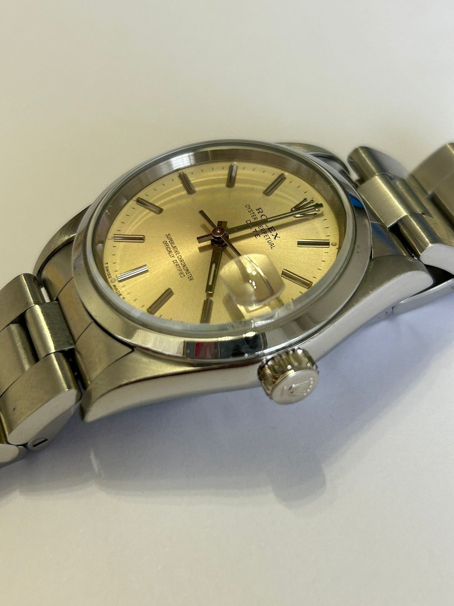 Rolex date 15000 34 mm cassa senza fori