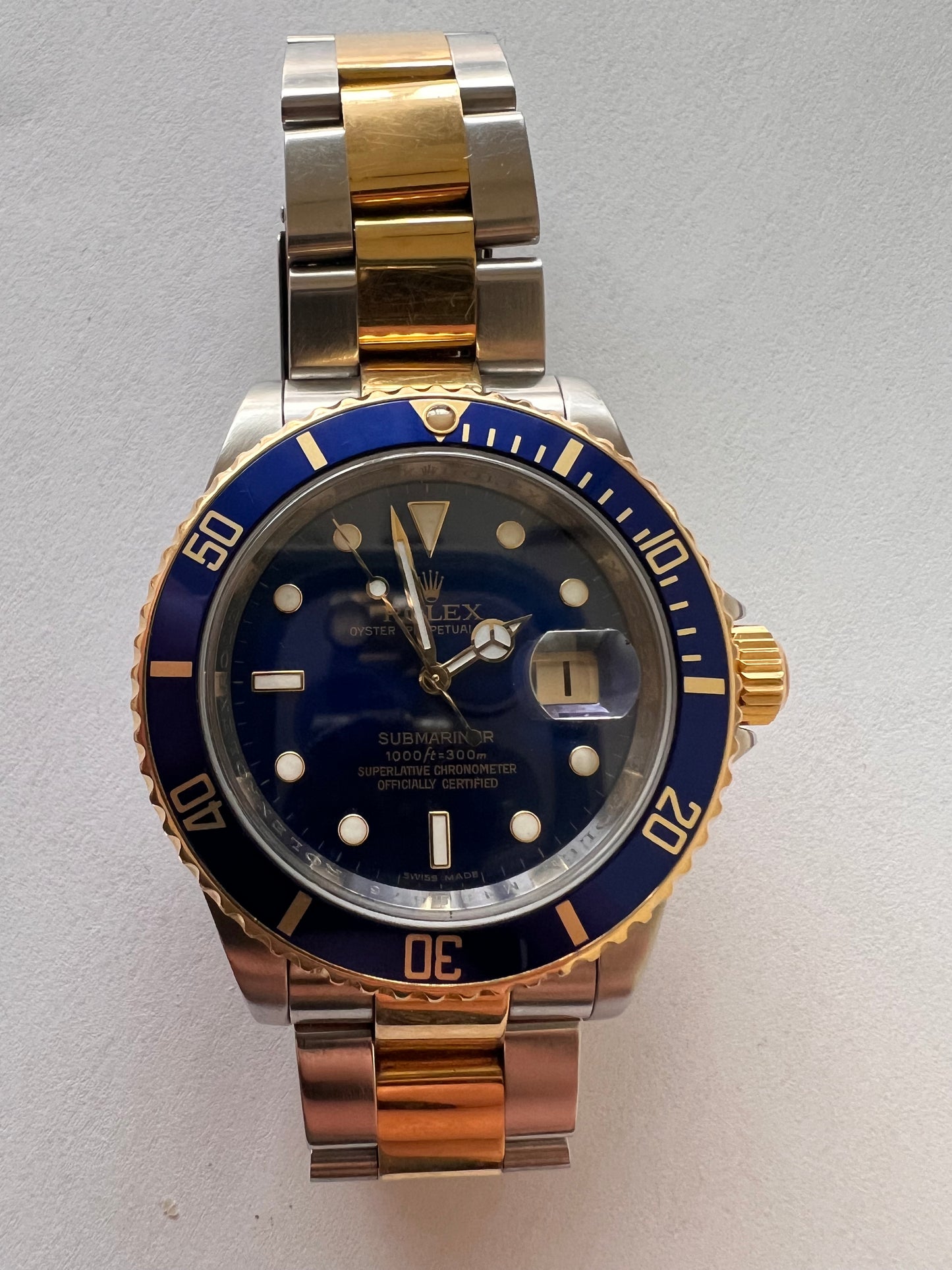 Rolex submariner 16613 rrr no holes