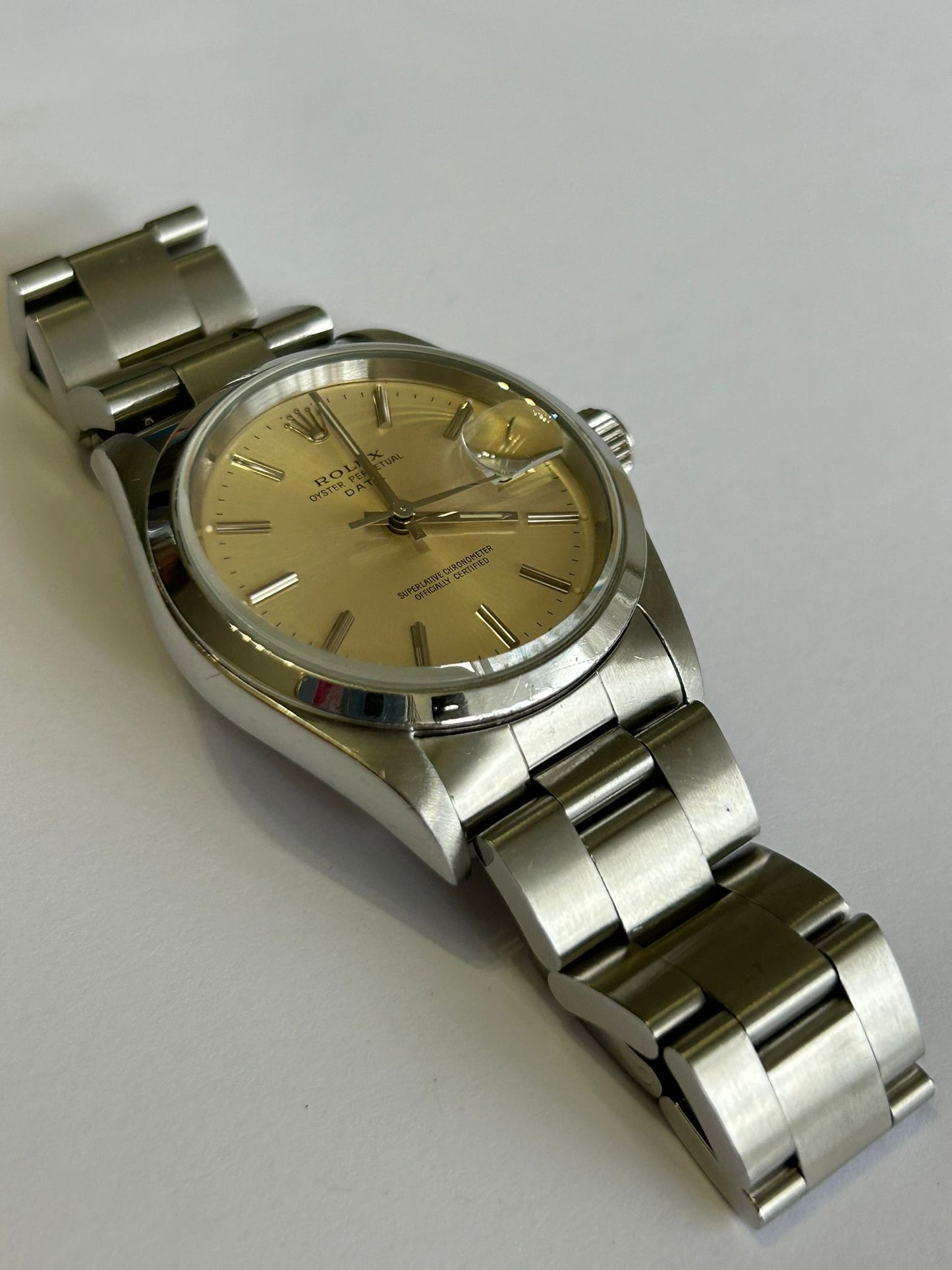 Rolex date 15000 34 mm cassa senza fori