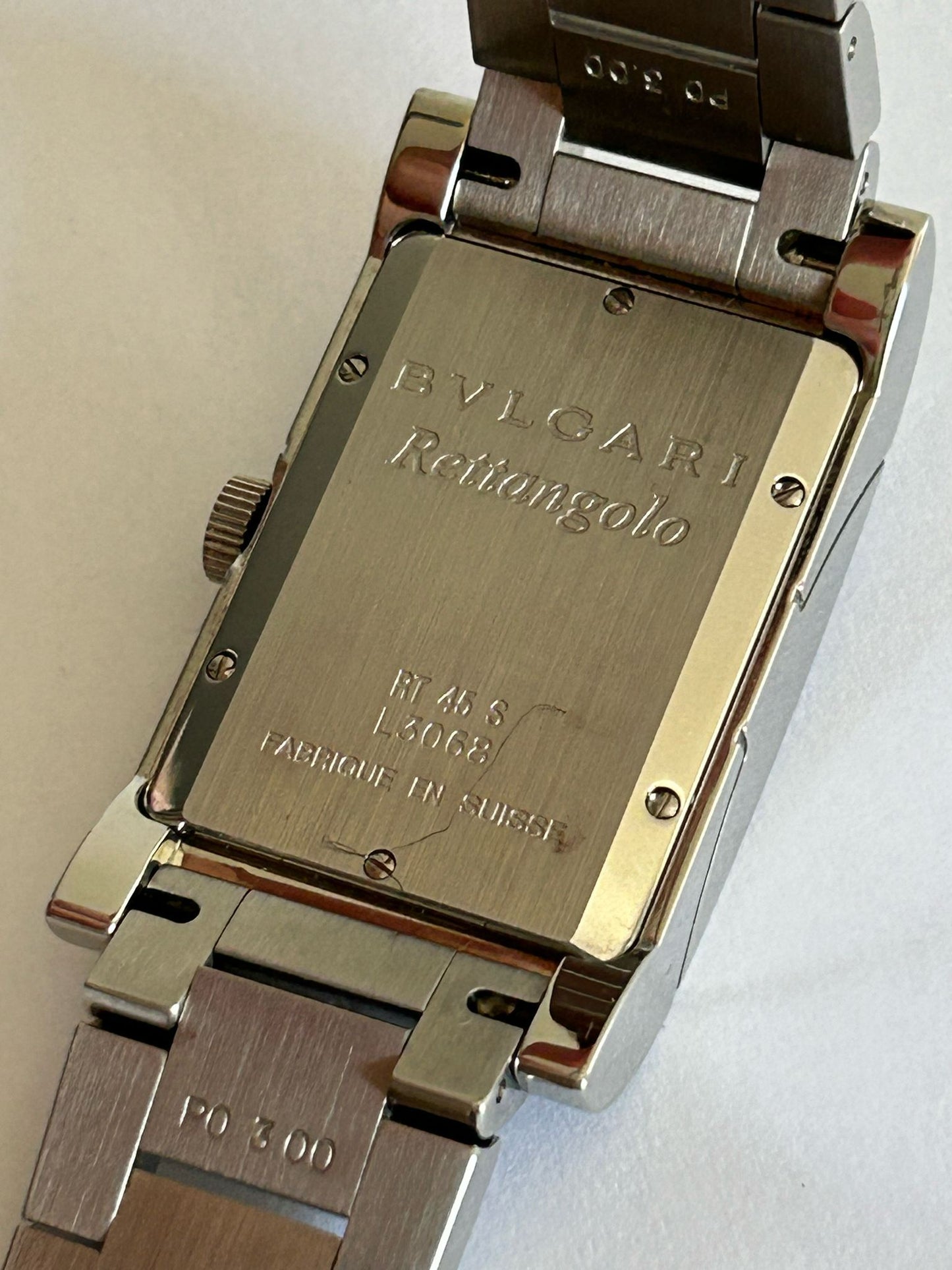 Bvlgari Rettangolo rt45s original paper