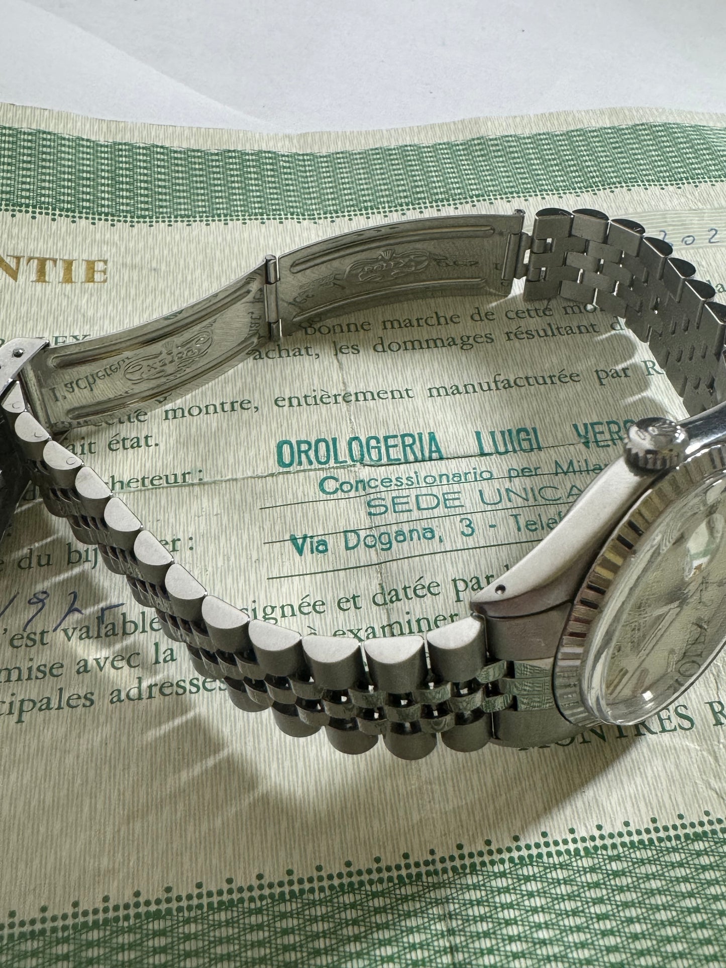 Rolex datejust 1603 paper