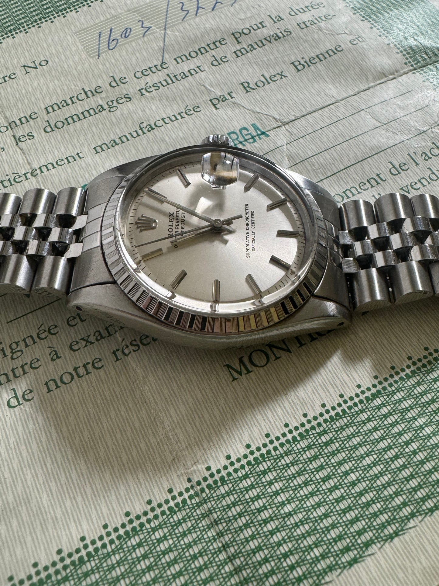Rolex datejust 1603 paper