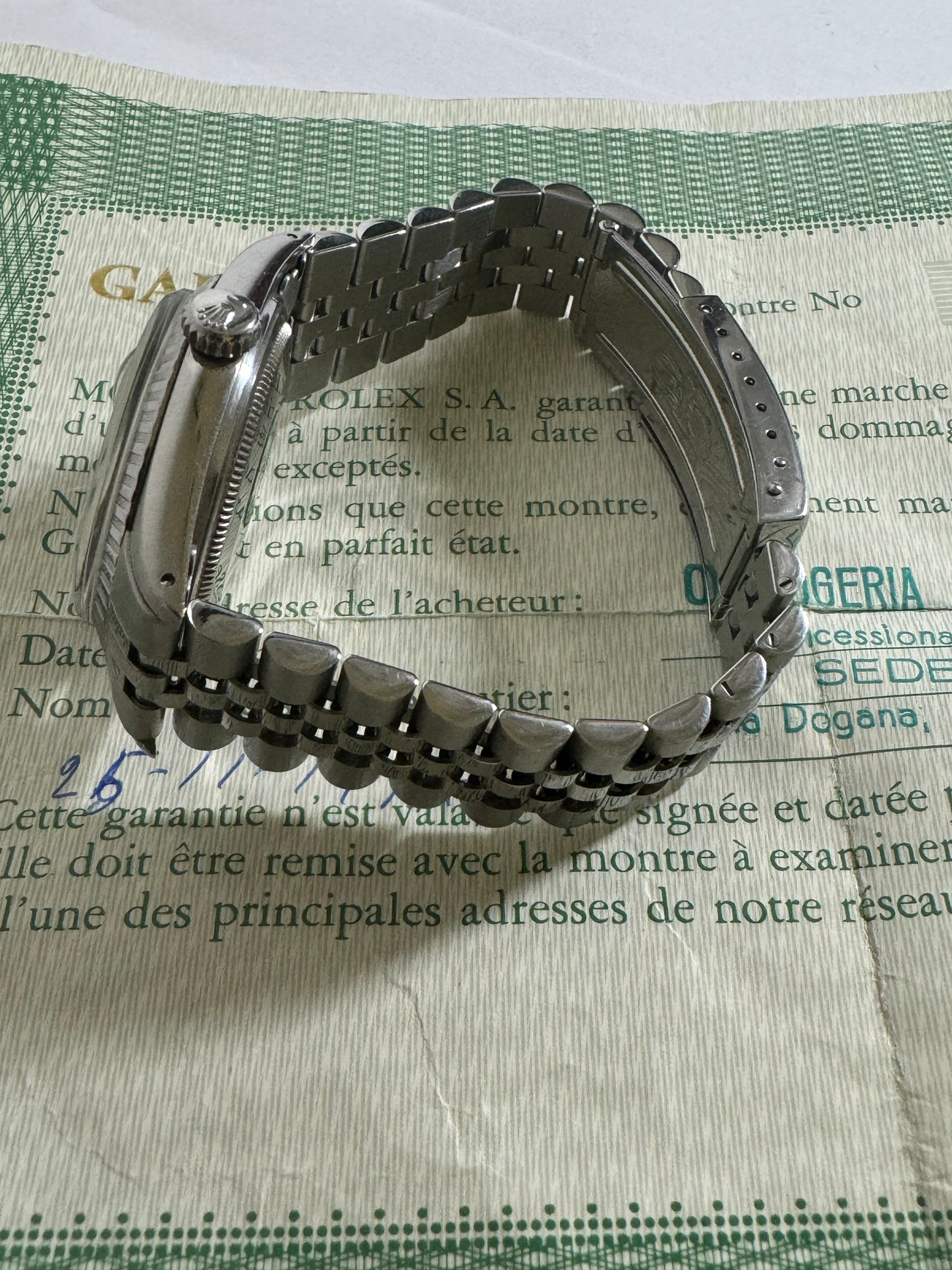 Rolex datejust 1603 paper