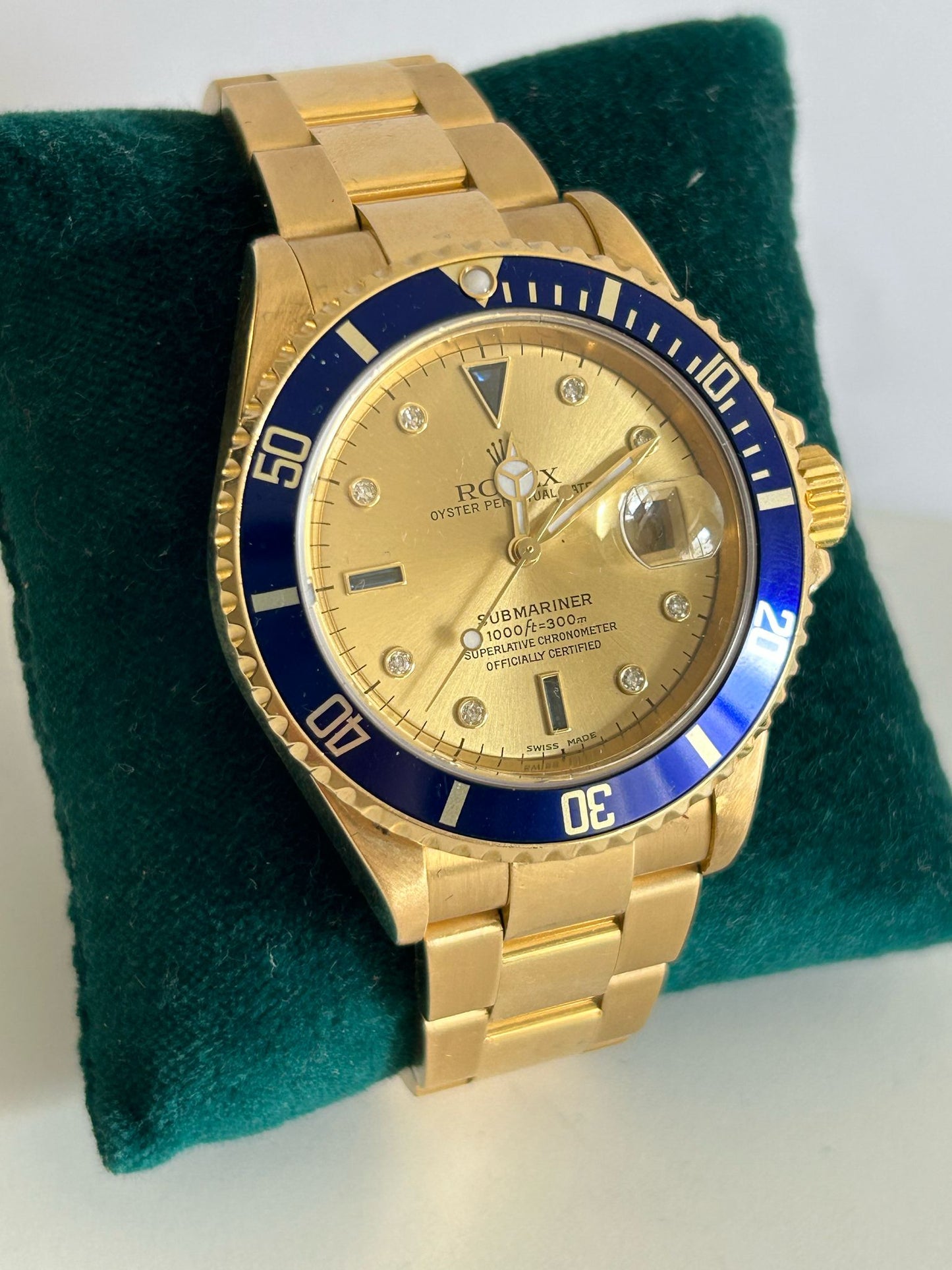 Rolex Submariner 16618 serF serti dial no holes