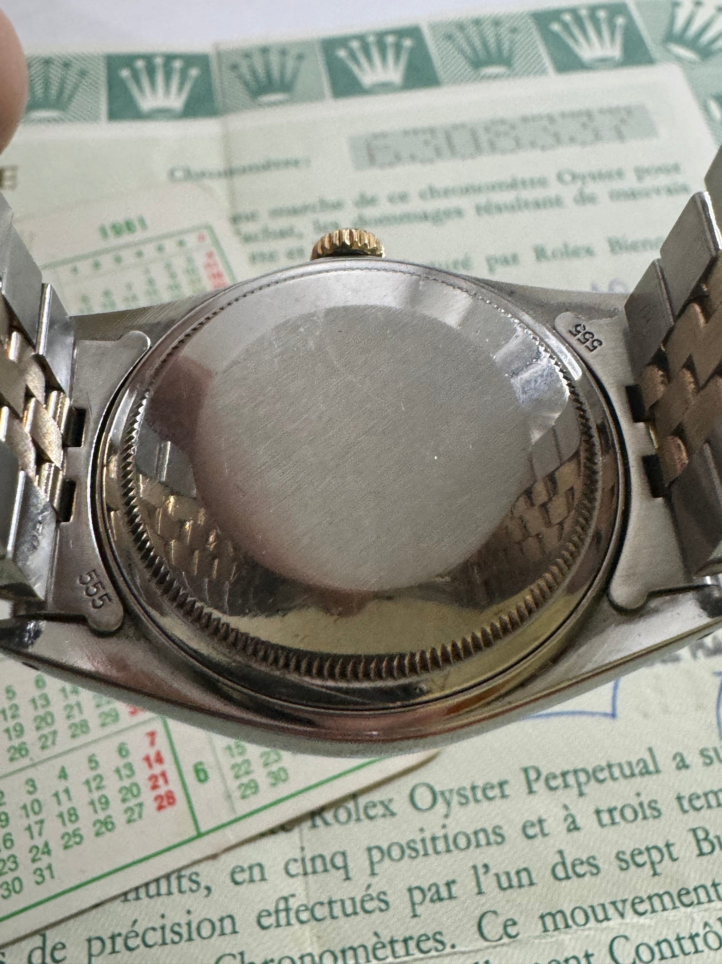 Rolex datejust 1601 paper Buckley dial