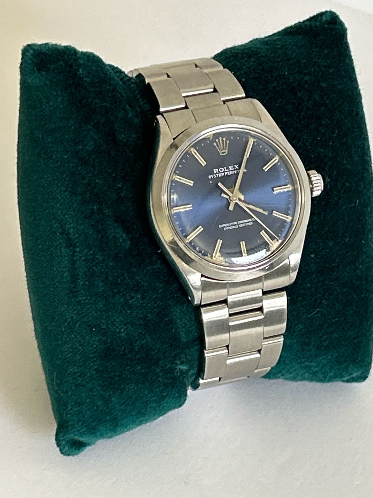 Rolex date 1002 automatic 34 mm blu dial